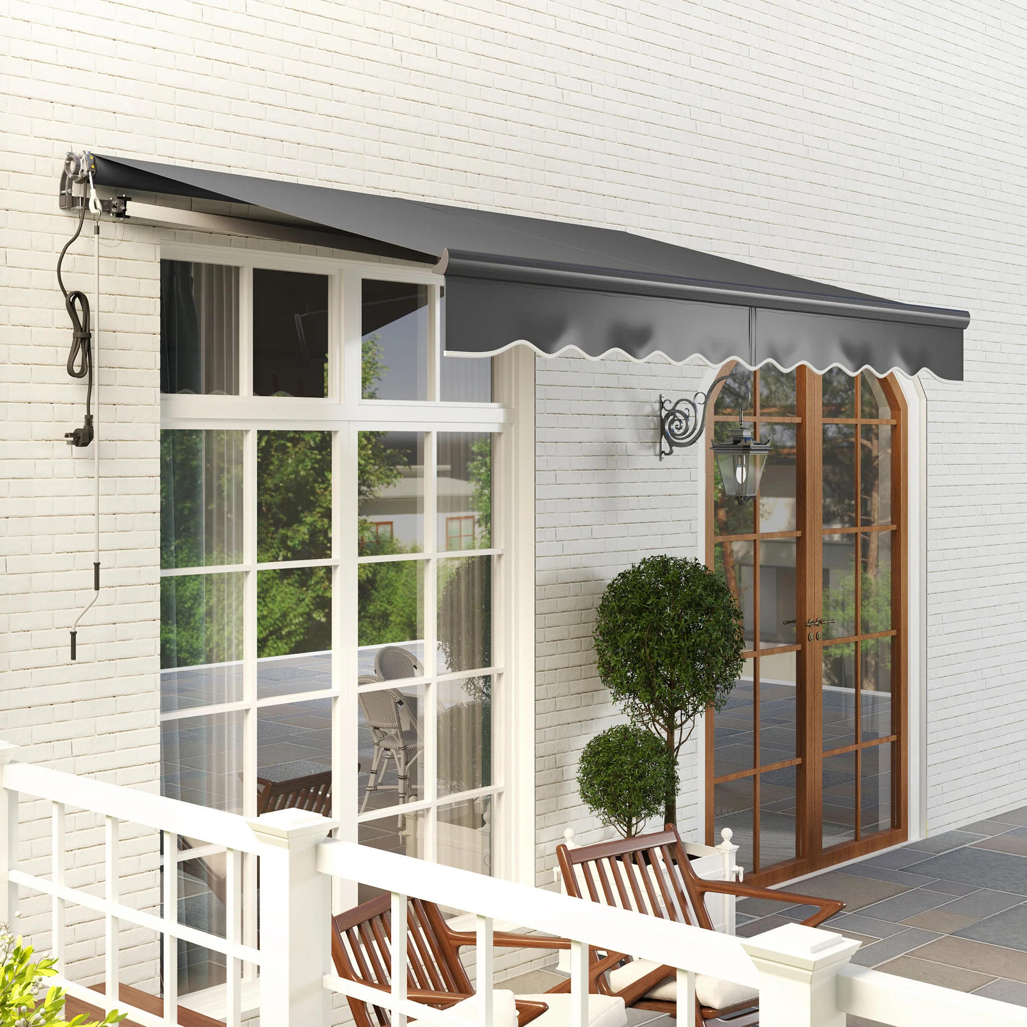 Outsunny 3 X 2.5m Electric Retractable Awning W/ Aluminium Frame - Image 17