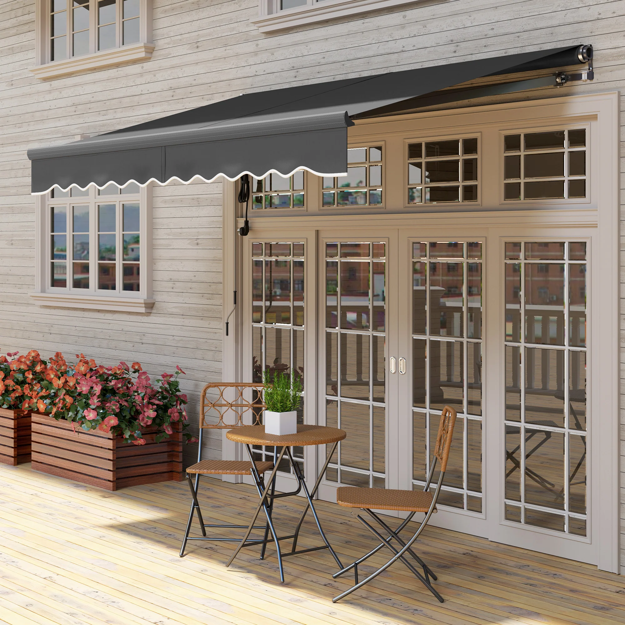 Outsunny 3 X 2.5m Electric Retractable Awning W/ Aluminium Frame - Image 18