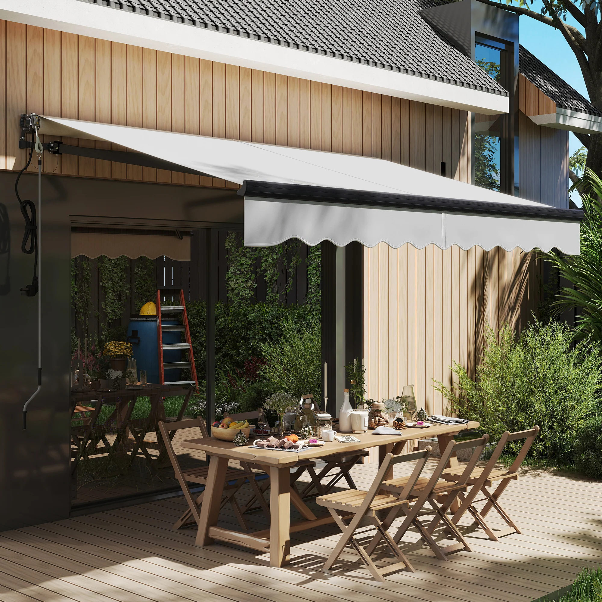 Outsunny 3 X 2.5m Electric Retractable Awning W/ Aluminium Frame - Image 20