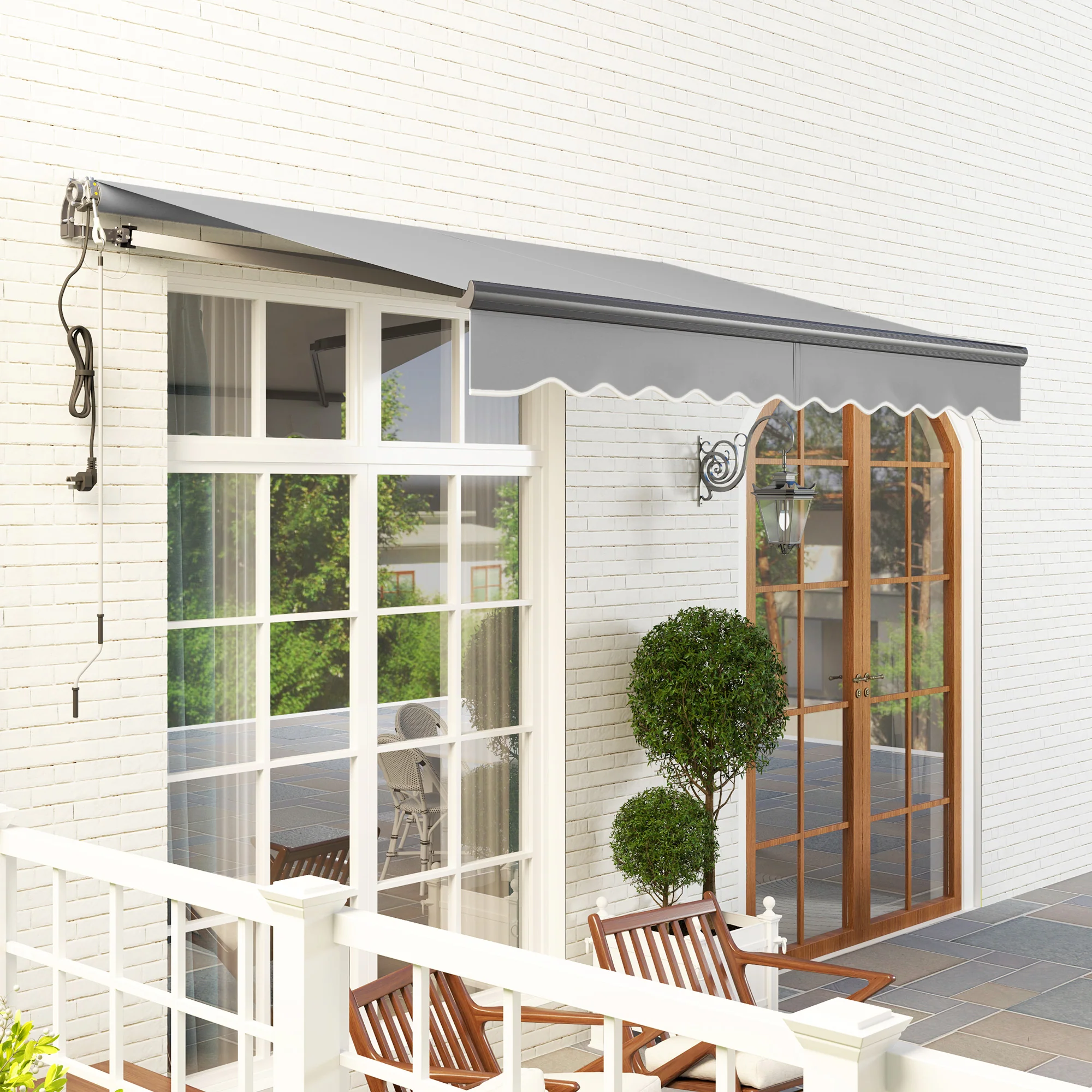 Outsunny 3 X 2.5m Electric Retractable Awning W/ Aluminium Frame - Image 27