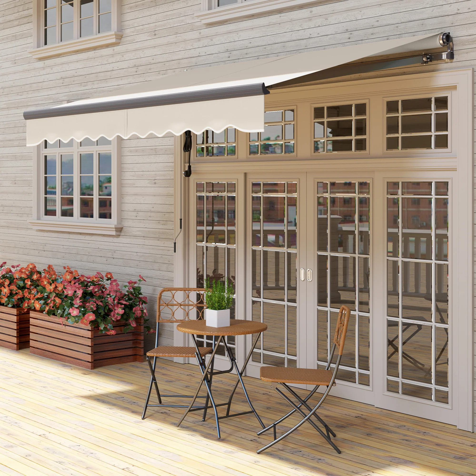 Outsunny 3 X 2.5m Electric Retractable Awning W/ Aluminium Frame - Image 8