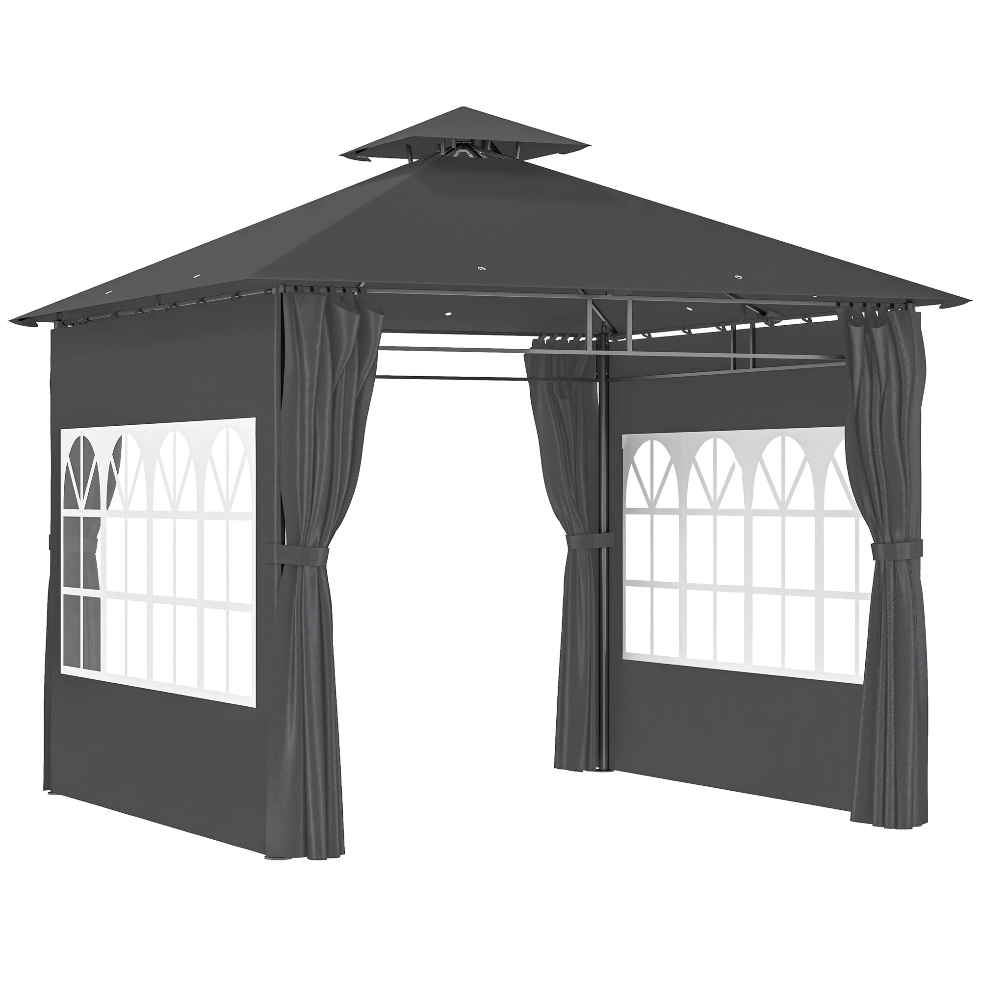 Outsunny 3 x 3 m Garden Gazebo, Outdoor Gazebo Canopy Shelter - Image 10