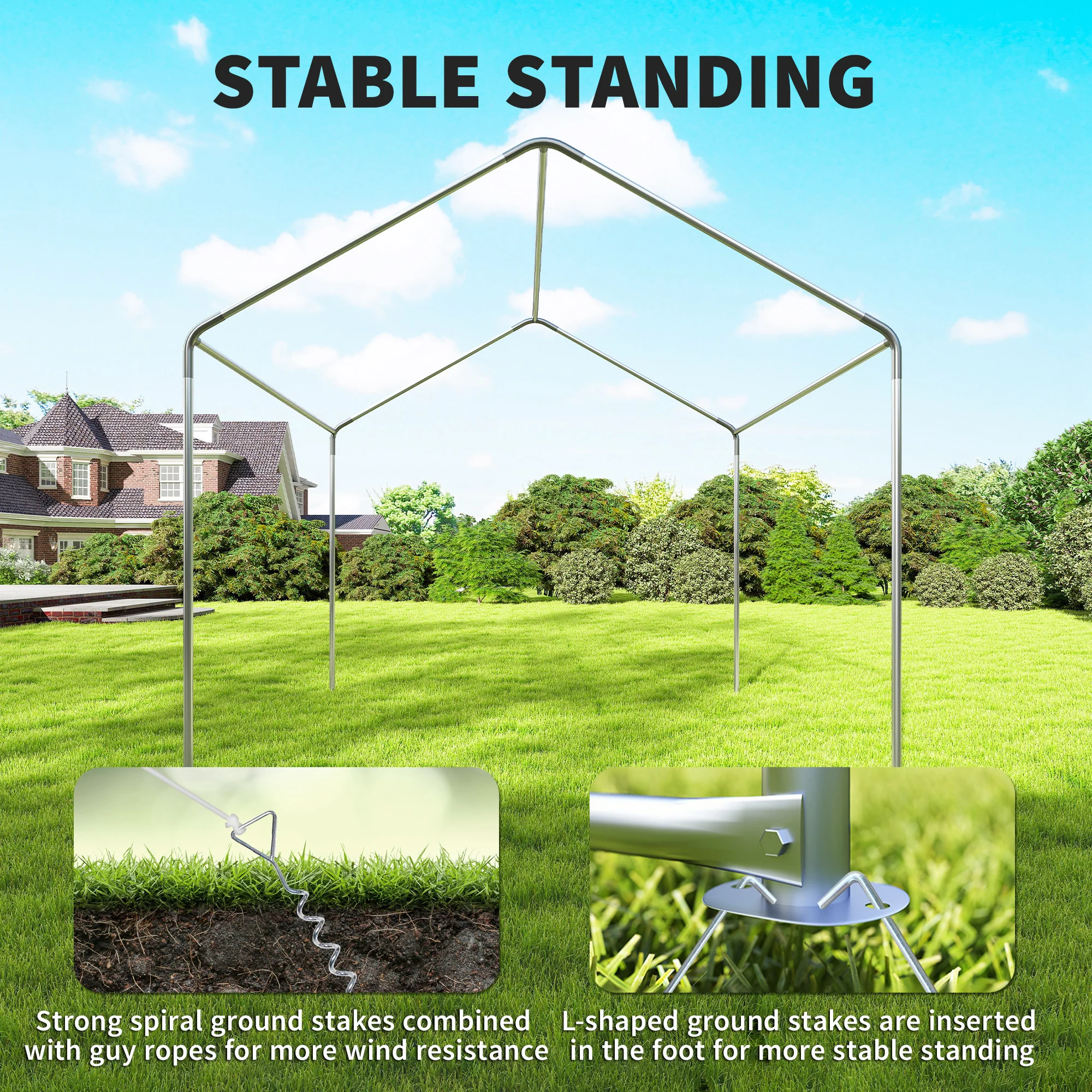 Outsunny 3 X 3 M Party Tent, Outdoor Canopy Tent With Sidewalls, Grey - Image 6