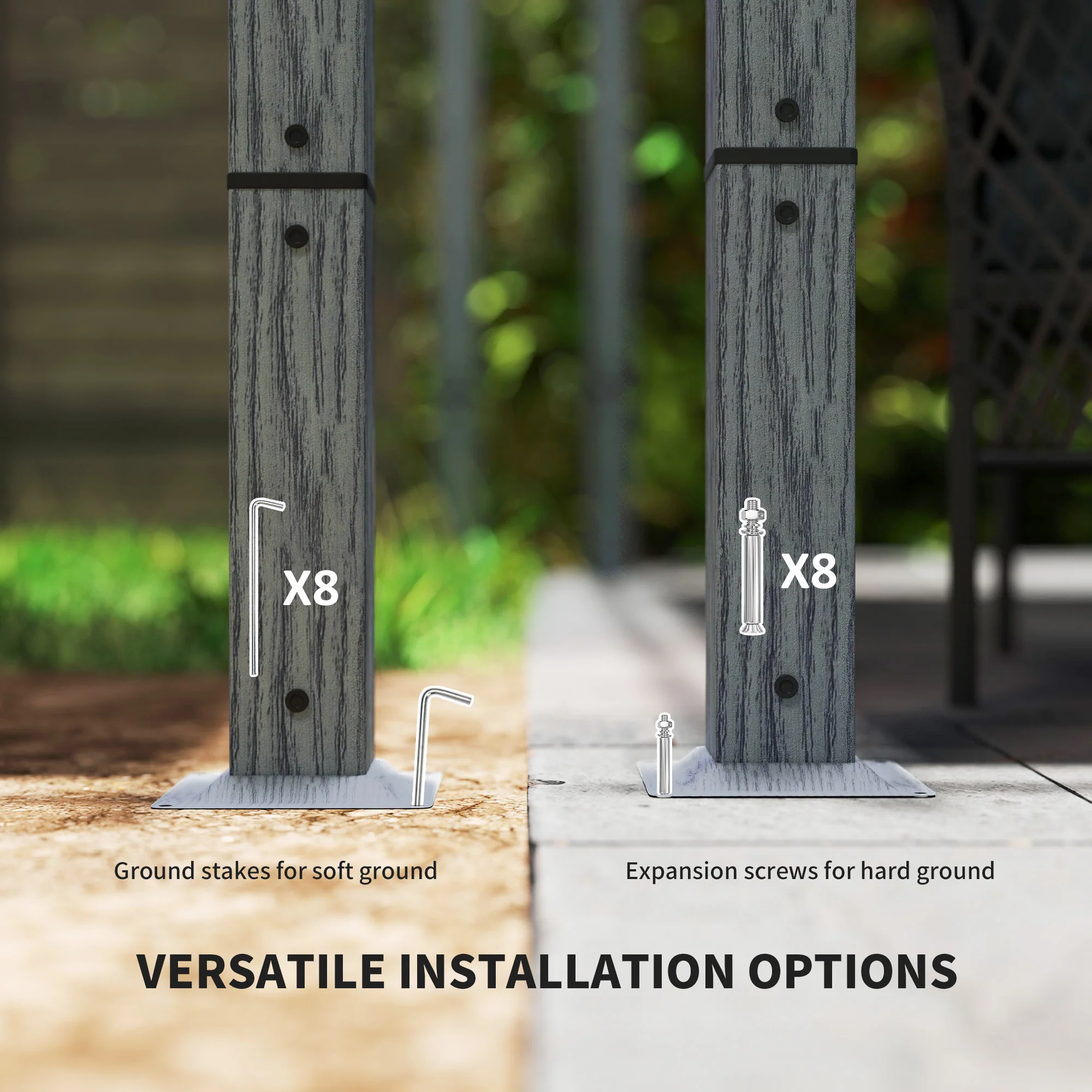 Outsunny 3 X 3(m) Aluminium Garden Pergola With Retractable Roof, Natural - Image 6