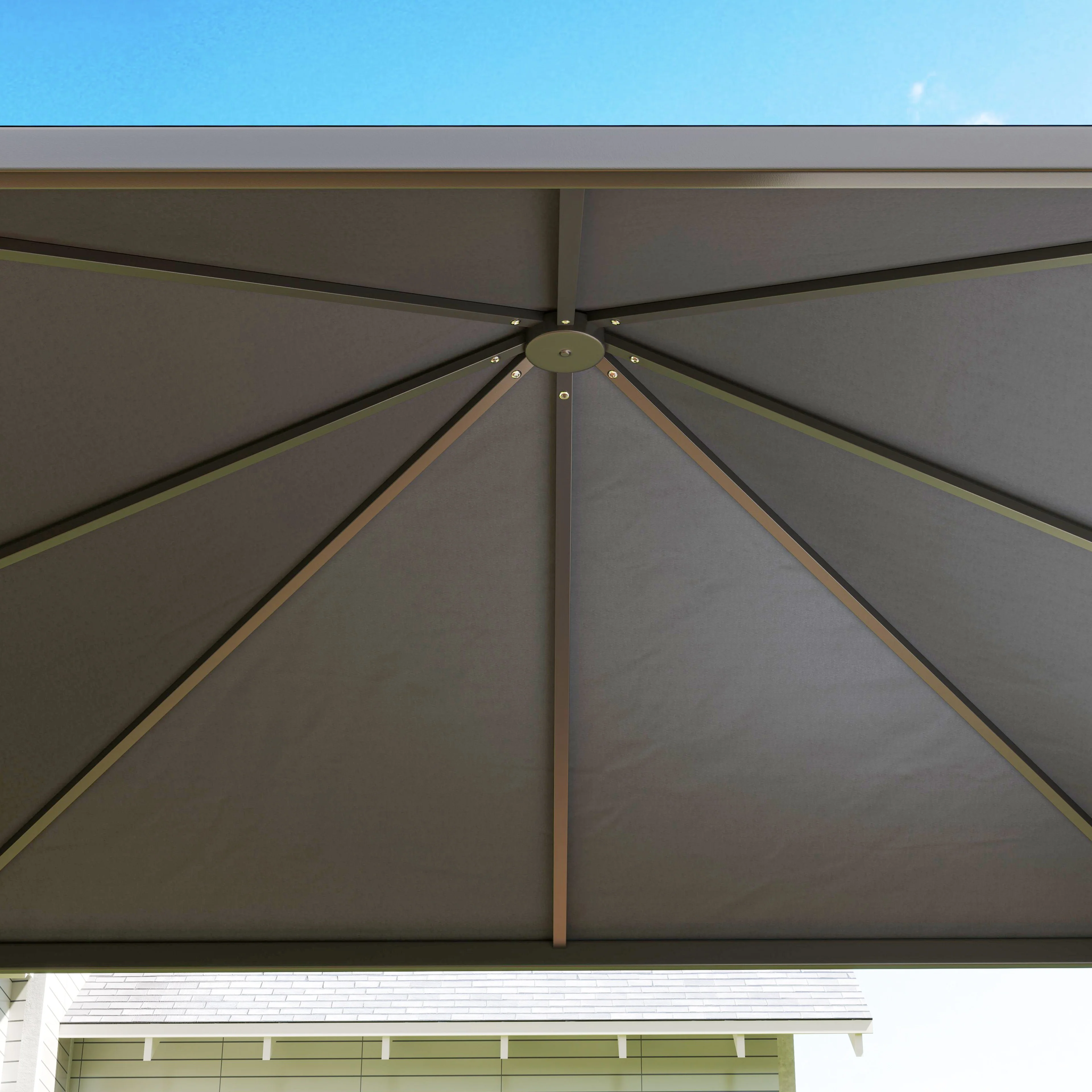 Outsunny 3 x 3(m) Garden Gazebo Canopy with Extendable Awning and Wheels - Image 8