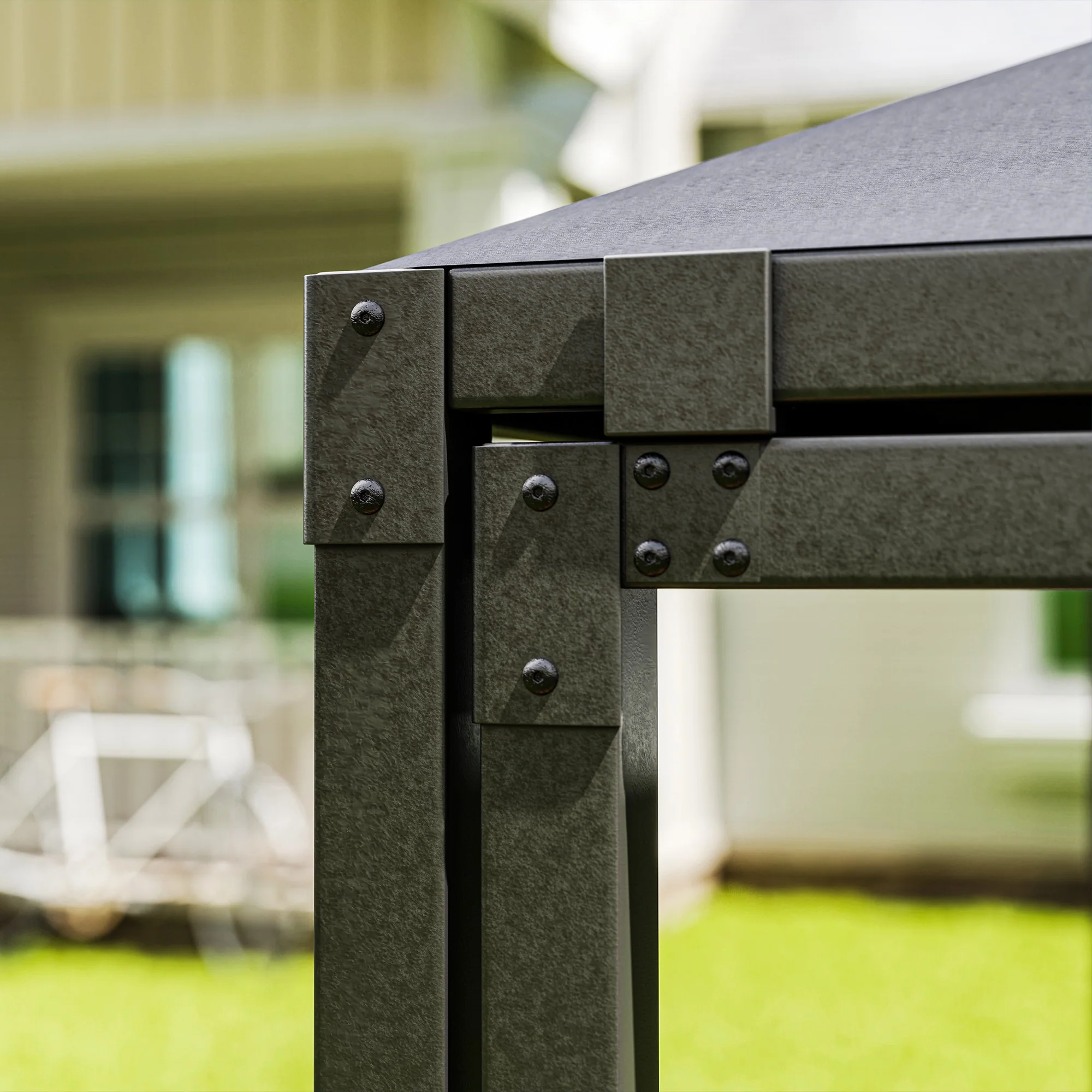 Outsunny 3 x 3(m) Garden Gazebo Canopy with Extendable Awning and Wheels - Image 9