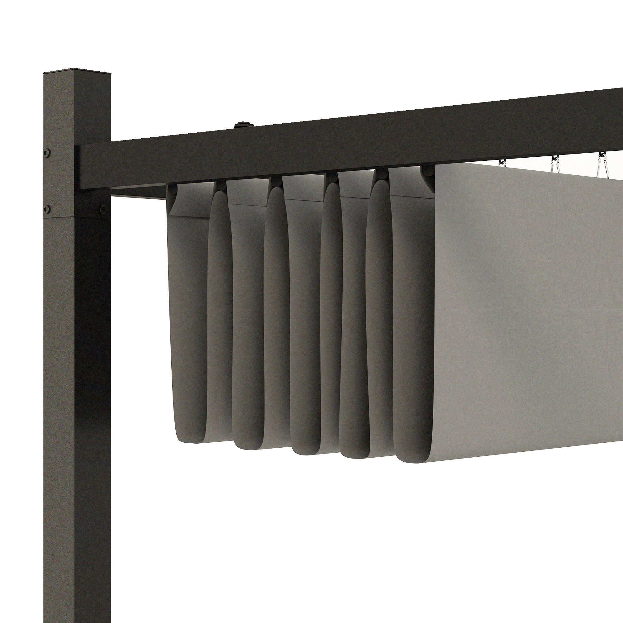 Outsunny 3 X 3(m) Pergola With Retractable Roof, 80mm Metal Column - Image 17