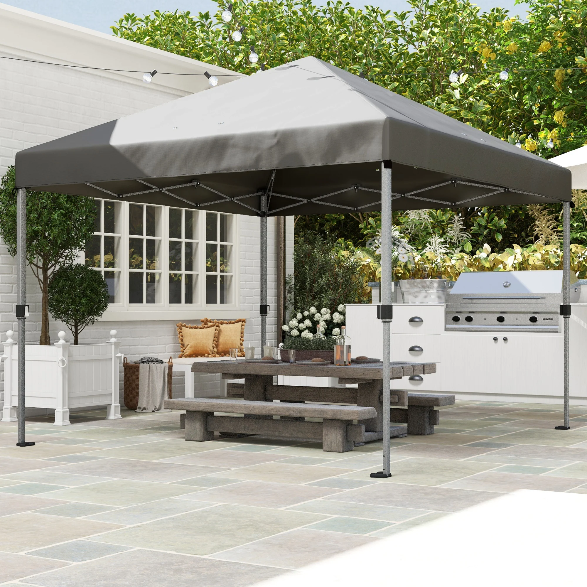 Outsunny 3 X 3(m) Pop Up Gazebo, Instant Shelter With 1-Button Push - Blue/Grey/Green/White - Image 19