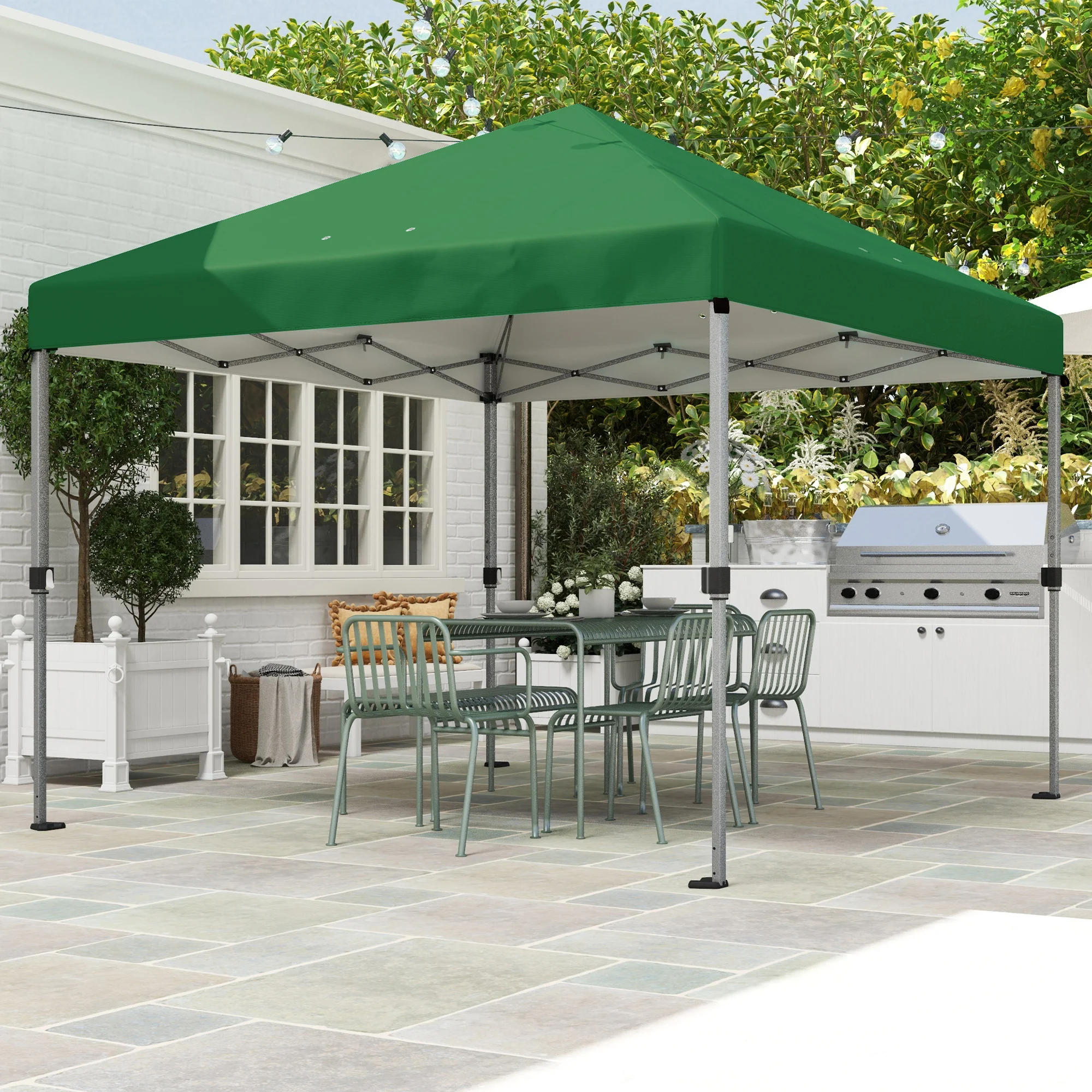 Outsunny 3 X 3(m) Pop Up Gazebo, Instant Shelter With 1-Button Push - Blue/Grey/Green/White - Image 26
