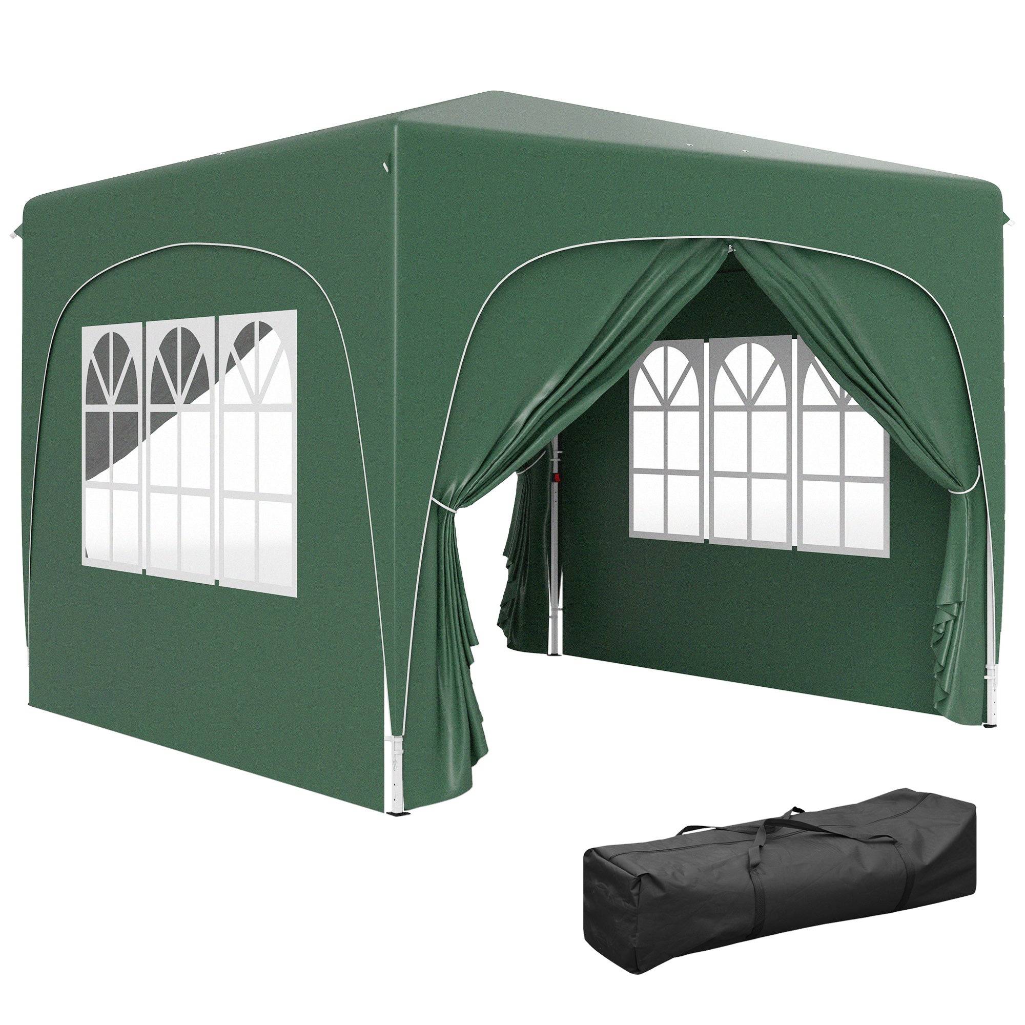 Outsunny 3 X 3(m) UPF50+ Pop Up Gazebo With Sides And Carry Bag - Image 10