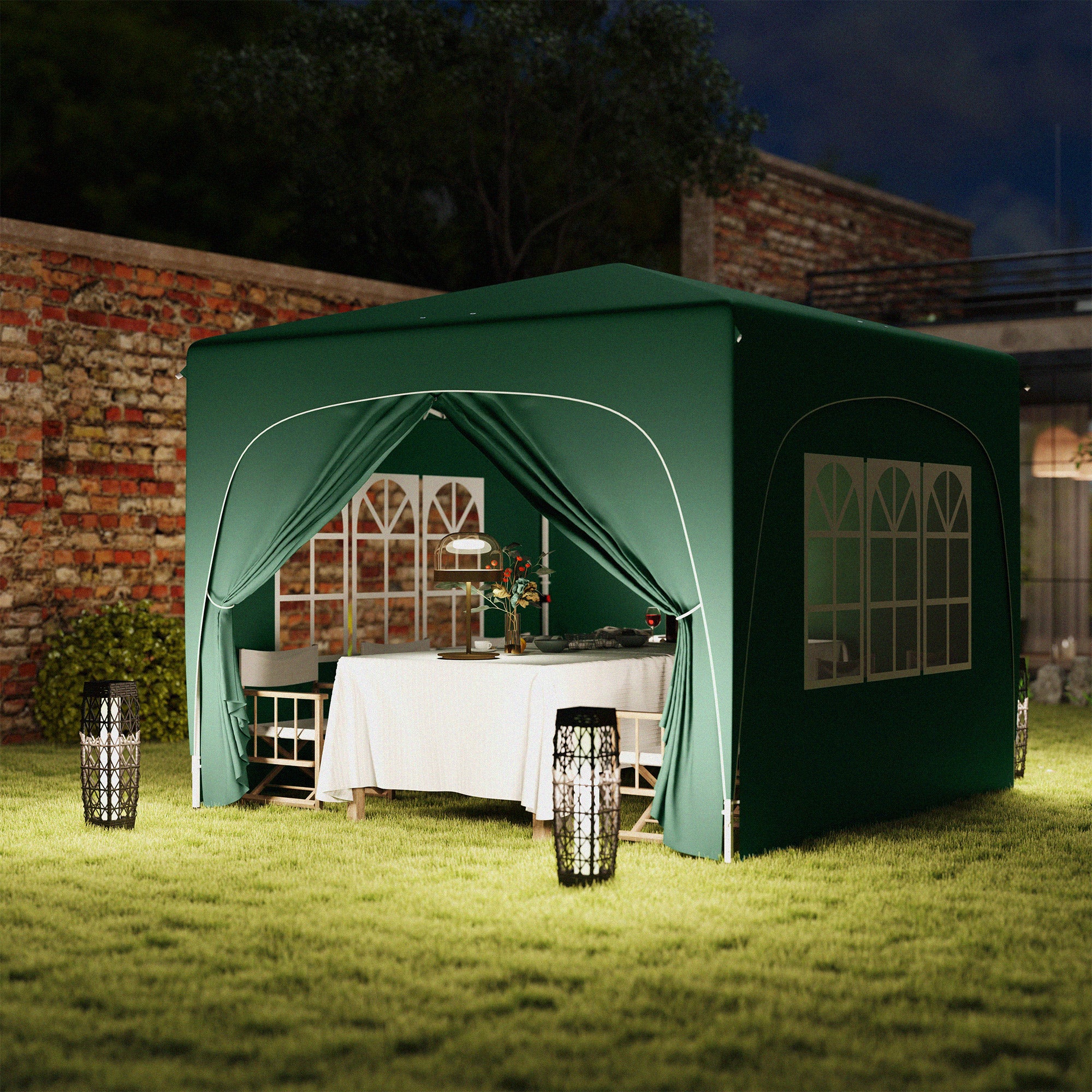 Outsunny 3 X 3(m) UPF50+ Pop Up Gazebo With Sides And Carry Bag - Image 17