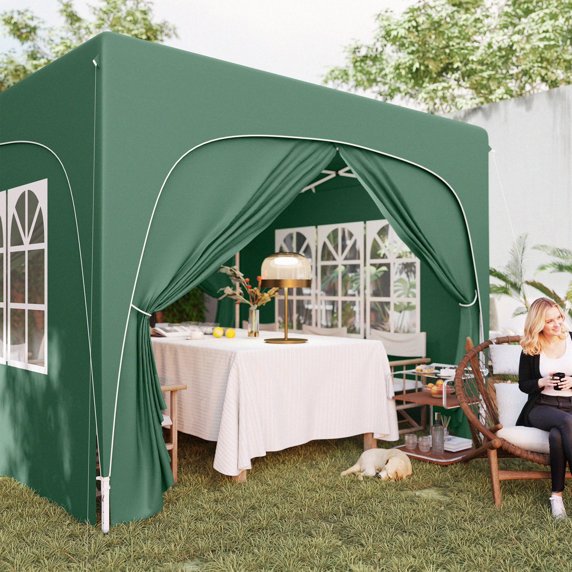 Outsunny 3 X 3(m) UPF50+ Pop Up Gazebo With Sides And Carry Bag - Image 18