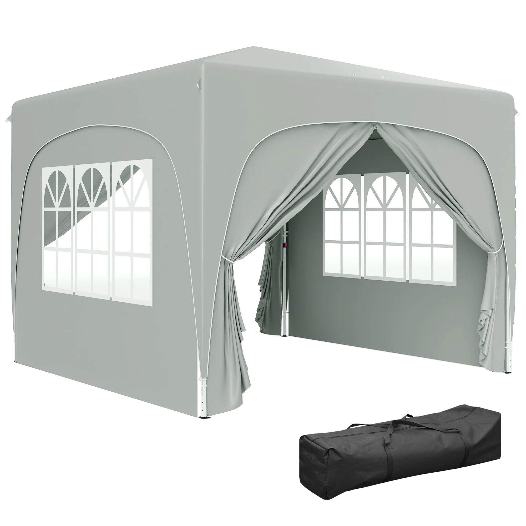 Outsunny 3 X 3(m) UPF50+ Pop Up Gazebo With Sides And Carry Bag - Image 19