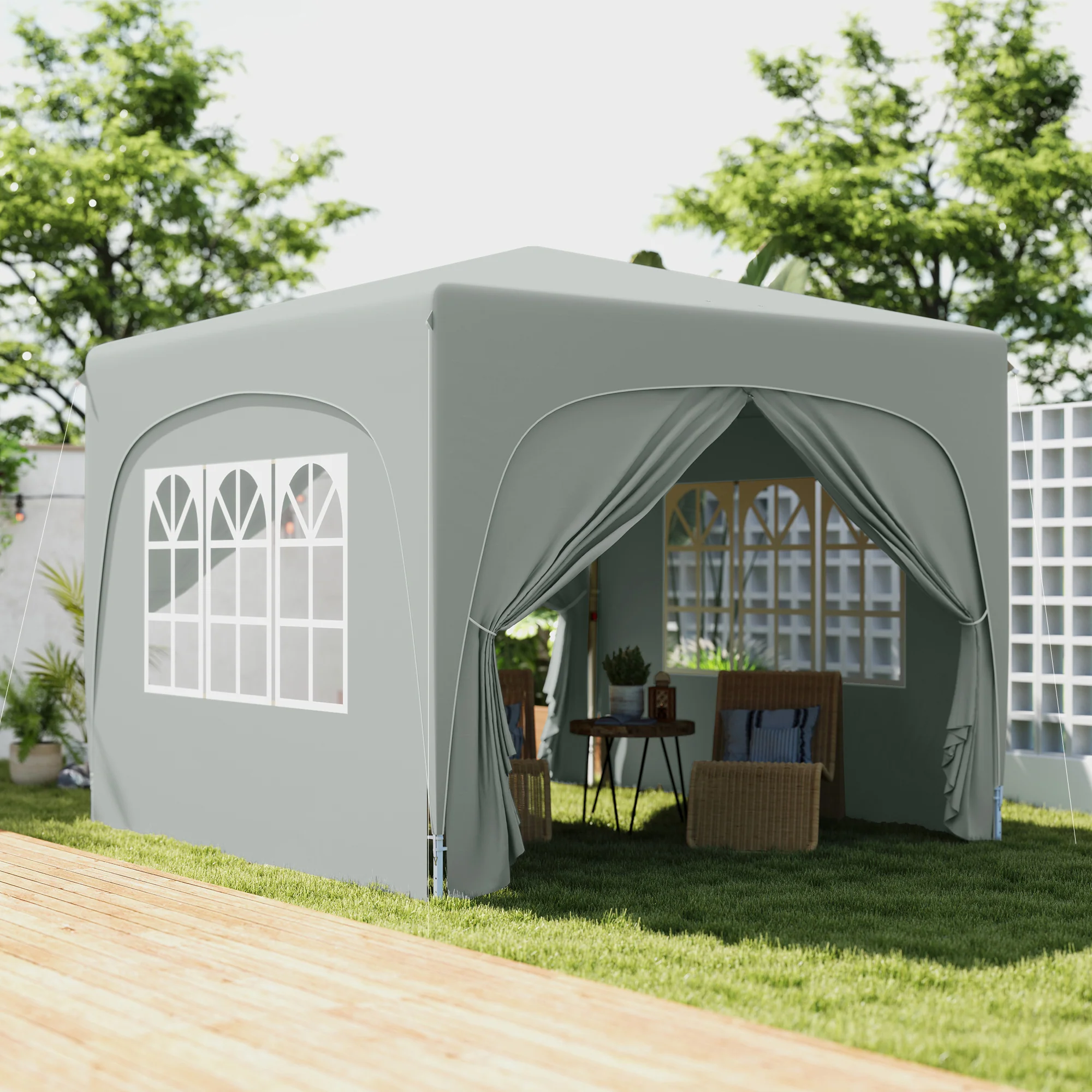 Outsunny 3 X 3(m) UPF50+ Pop Up Gazebo With Sides And Carry Bag - Image 20