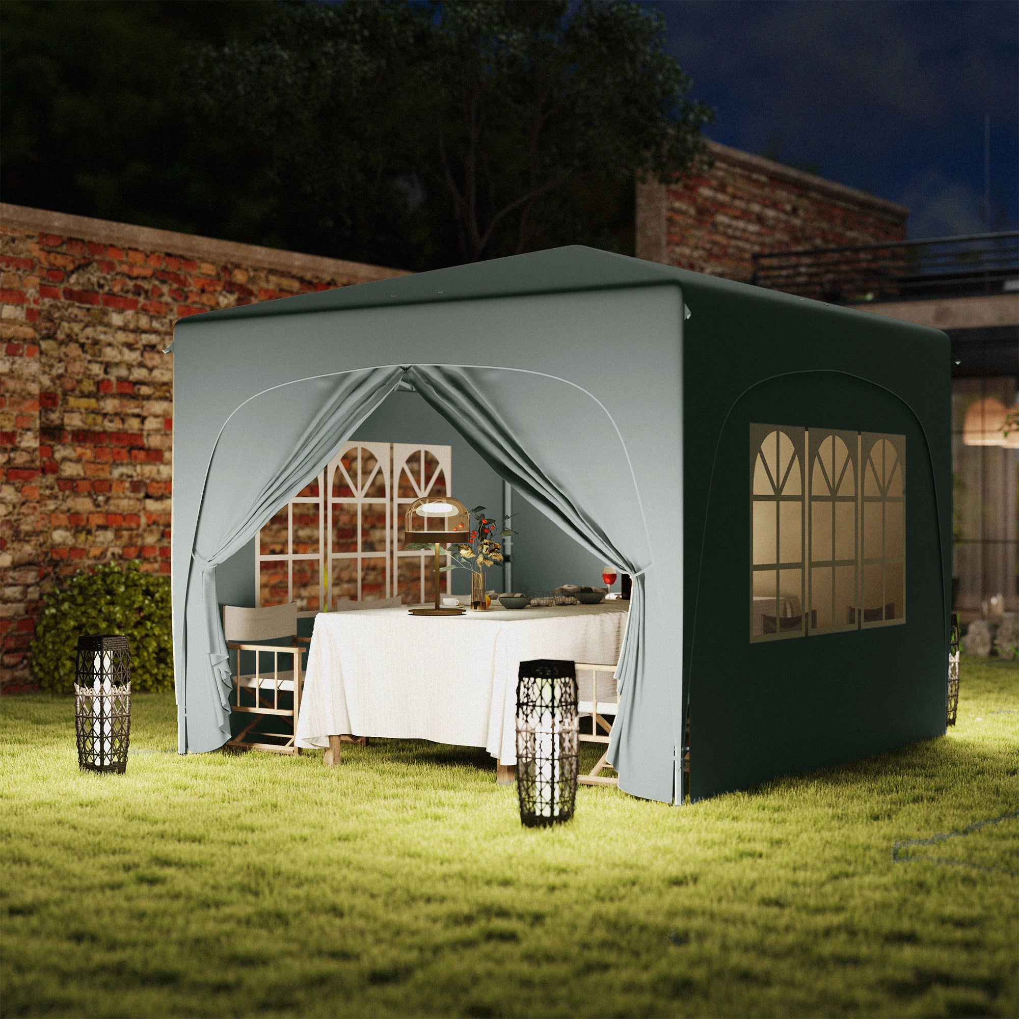 Outsunny 3 X 3(m) UPF50+ Pop Up Gazebo With Sides And Carry Bag - Image 26