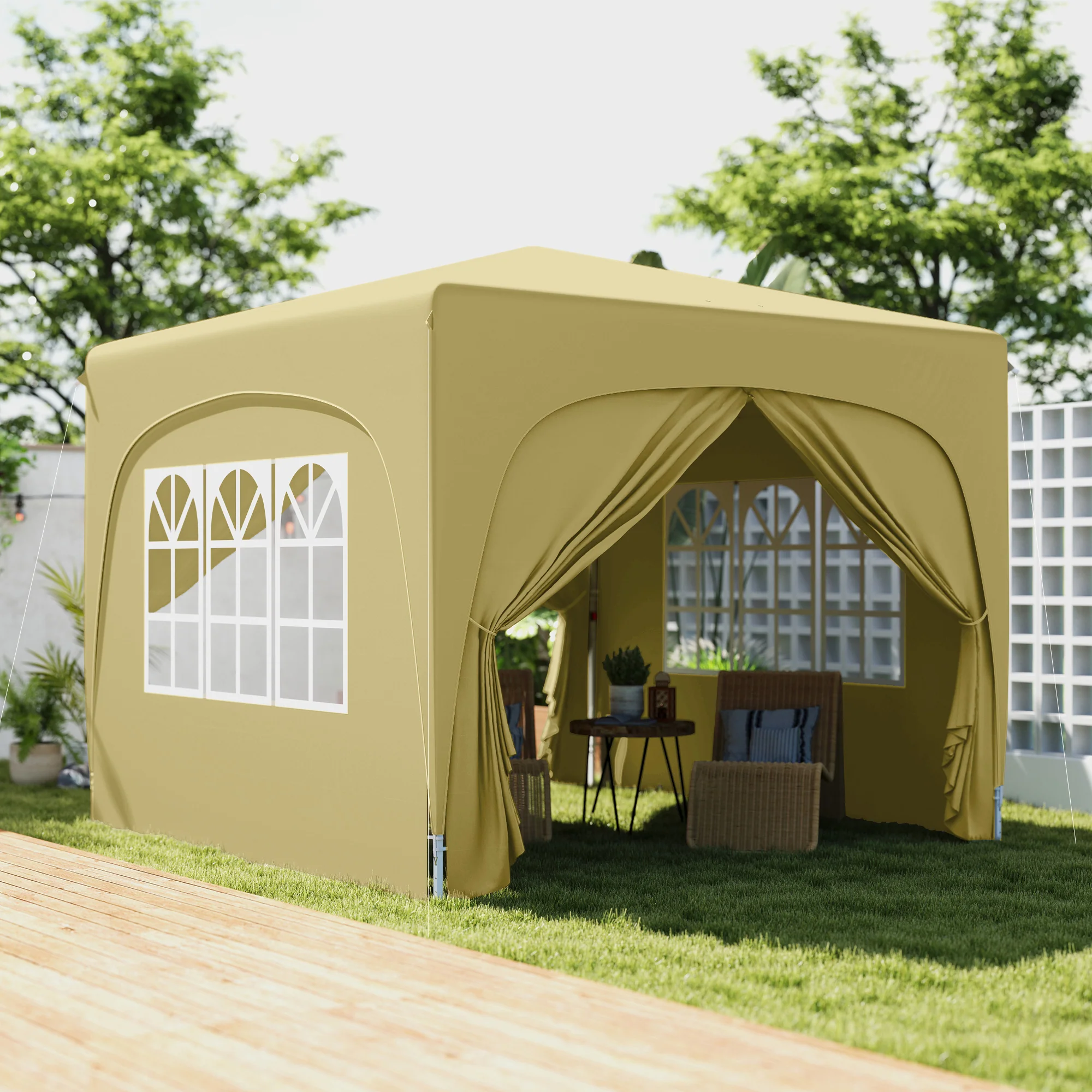 Outsunny 3 X 3(m) UPF50+ Pop Up Gazebo With Sides And Carry Bag - Image 29
