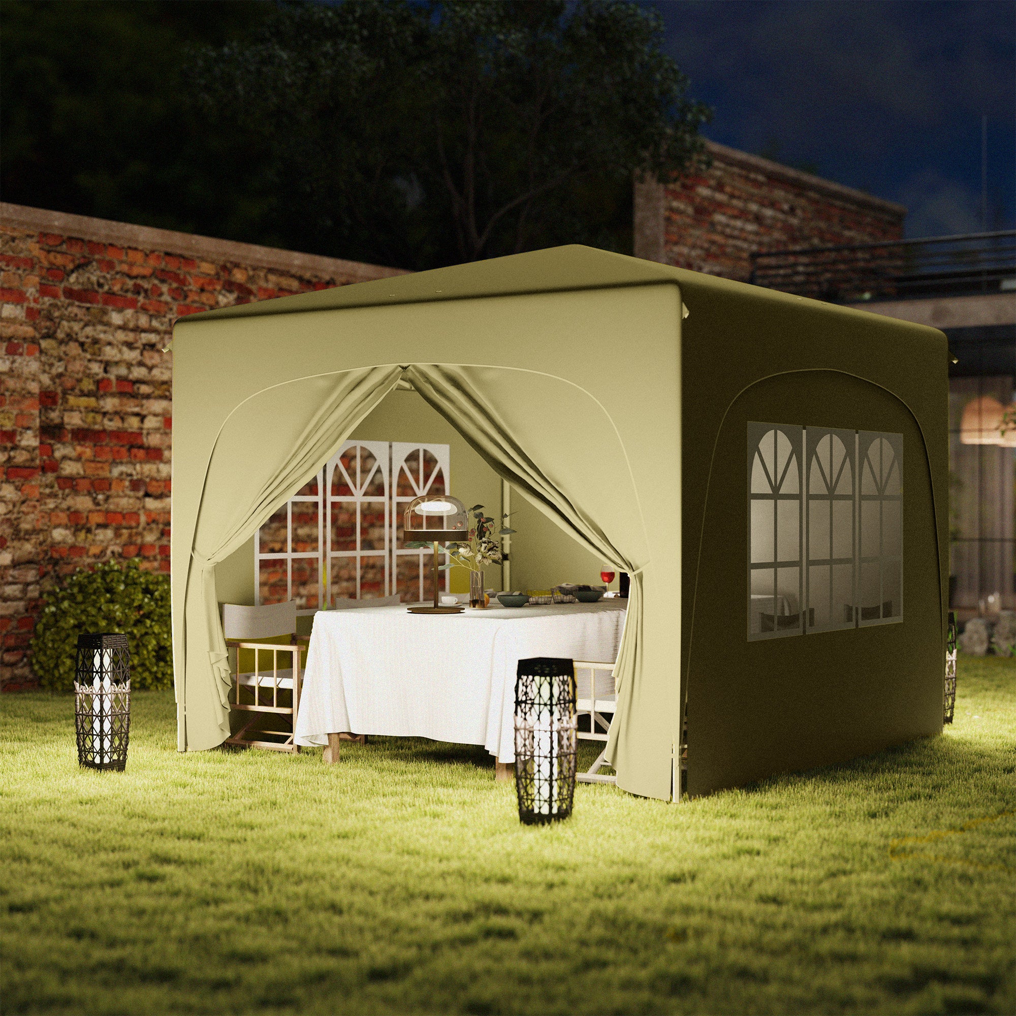 Outsunny 3 X 3(m) UPF50+ Pop Up Gazebo With Sides And Carry Bag - Image 35