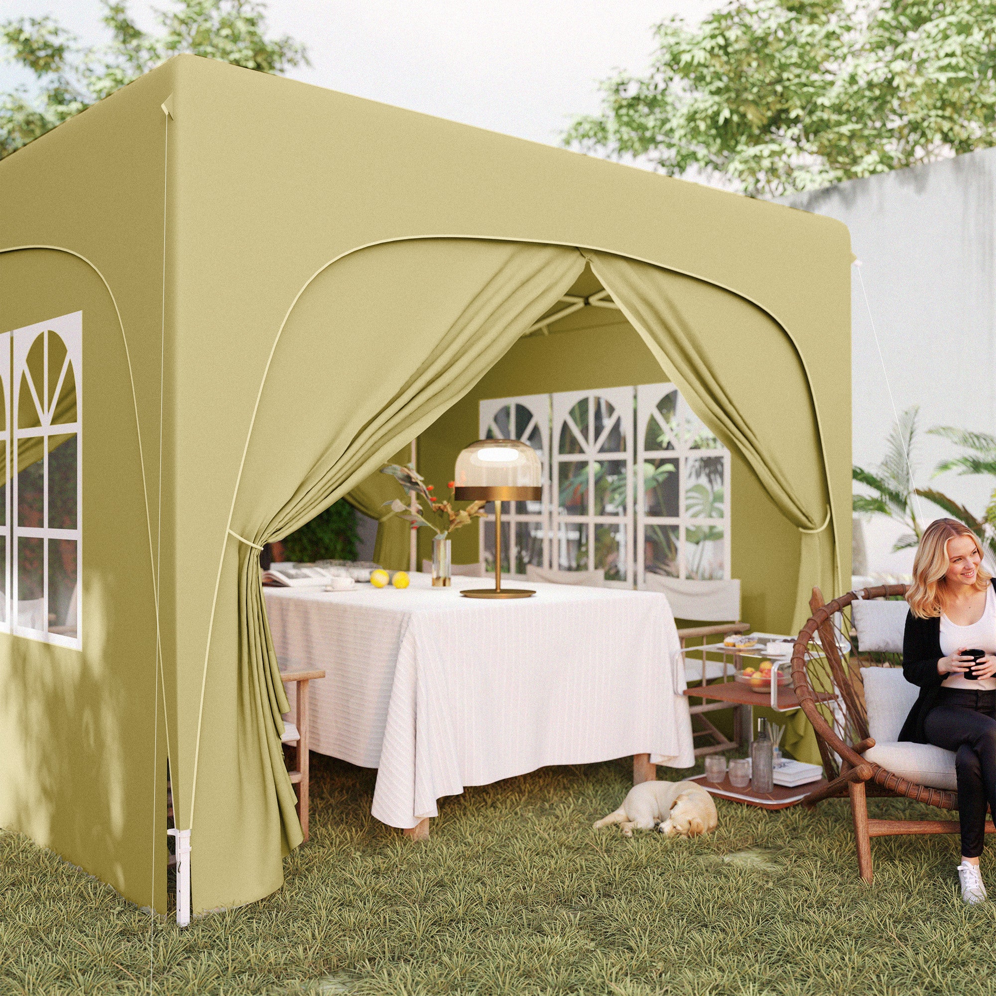 Outsunny 3 X 3(m) UPF50+ Pop Up Gazebo With Sides And Carry Bag - Image 36