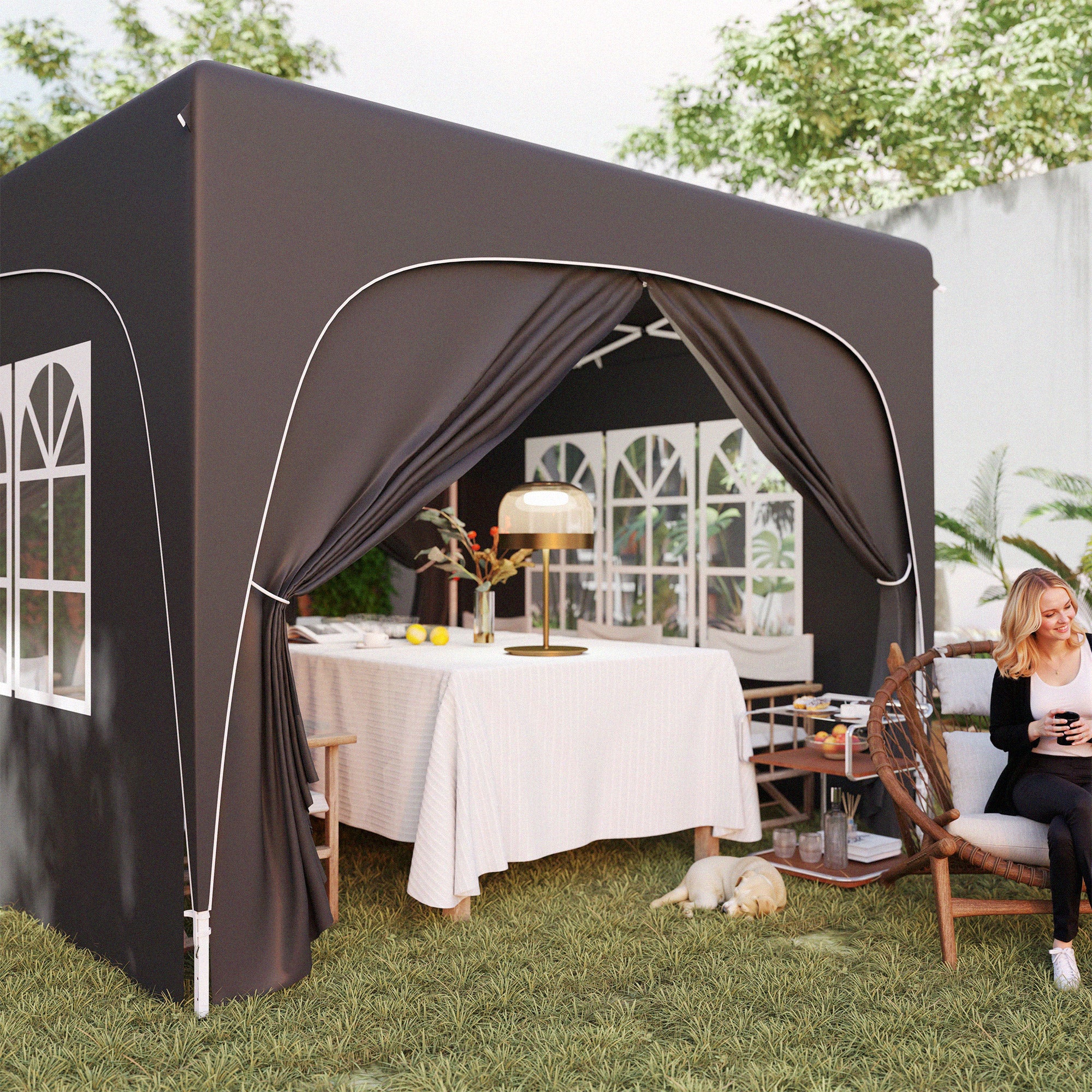 Outsunny 3 X 3(m) UPF50+ Pop Up Gazebo With Sides And Carry Bag - Image 9