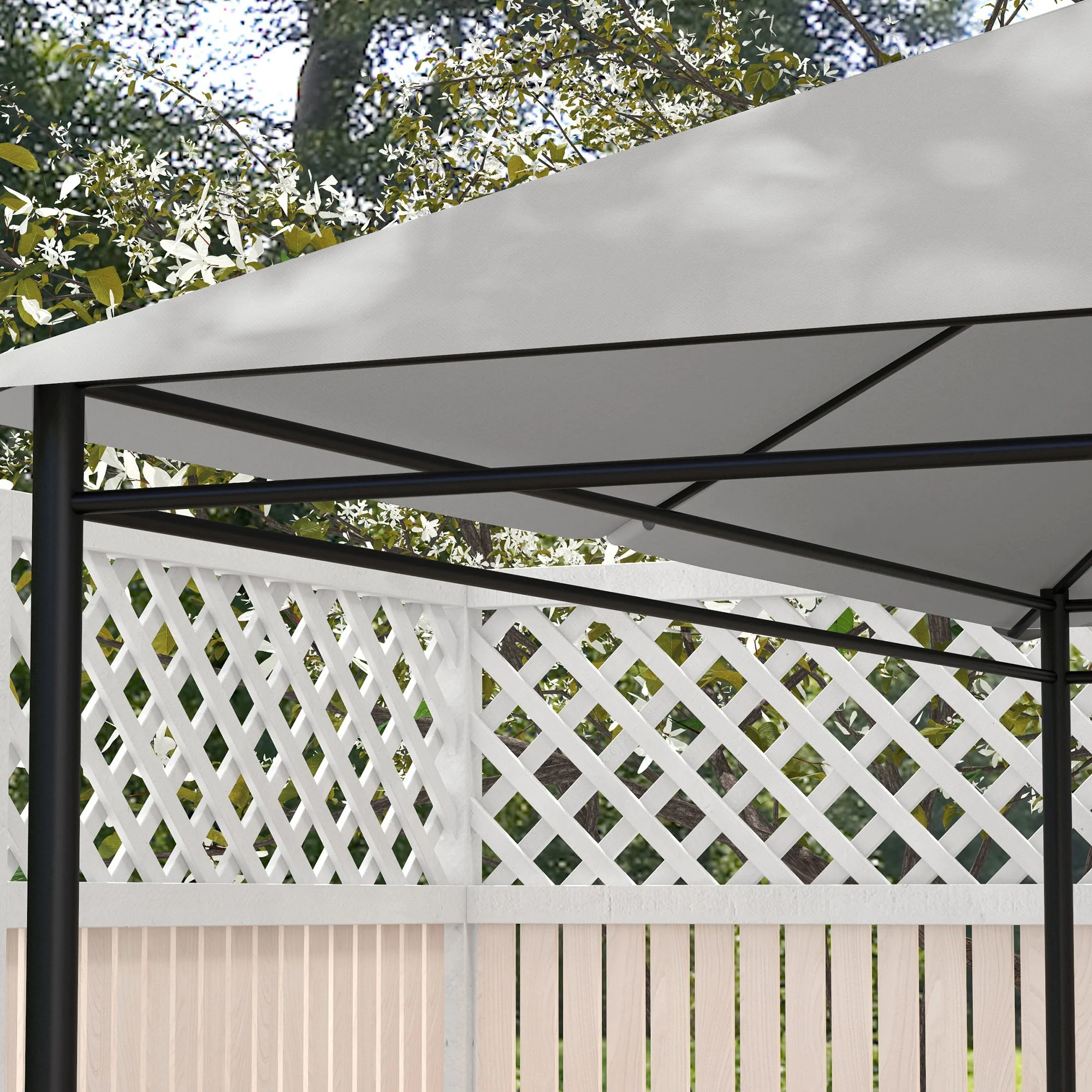 Outsunny 3 X 4m Gazebo Canopy Replacement Gazebo Roof Cover - Grey - Image 8