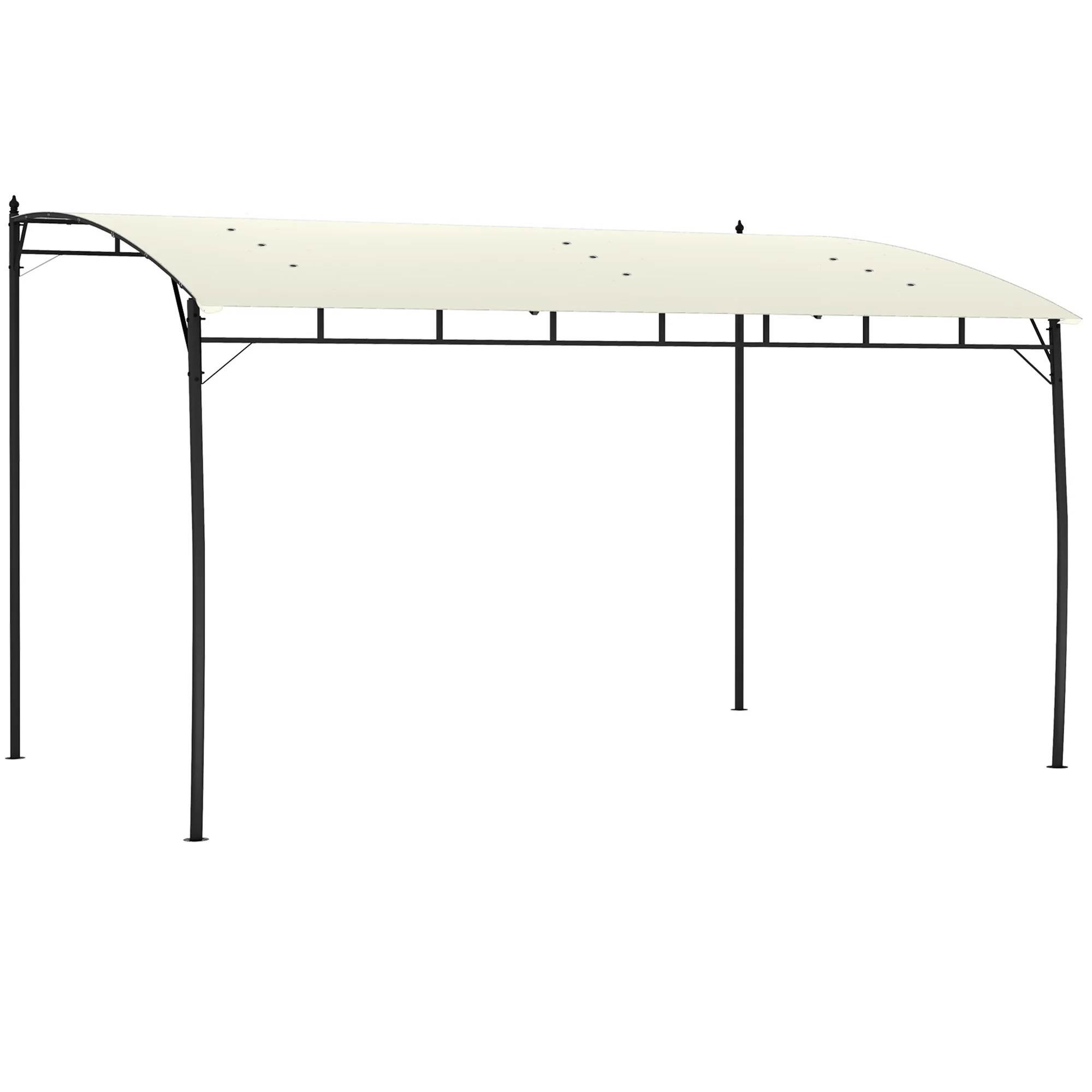 Outsunny 3 X 4m Metal Pergola, Outdoor Gazebo UV-Resistant, Cream White
