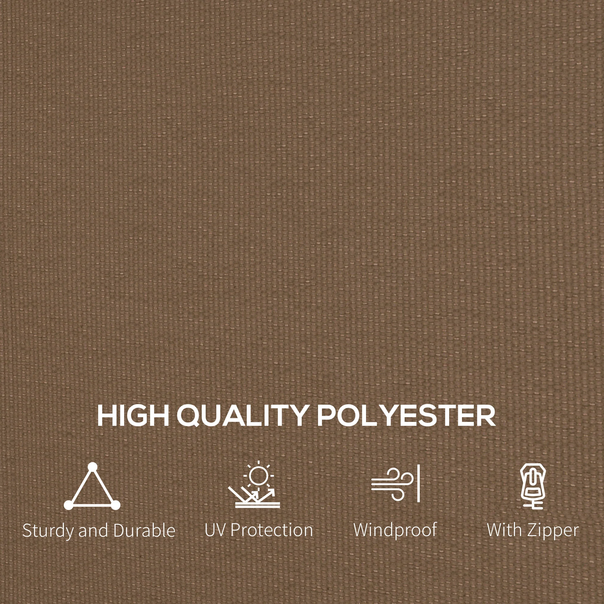 Outsunny 3 X 4(m) Universal Gazebo Replacement Sidewall Set, 4 Panels, Brown - Image 7
