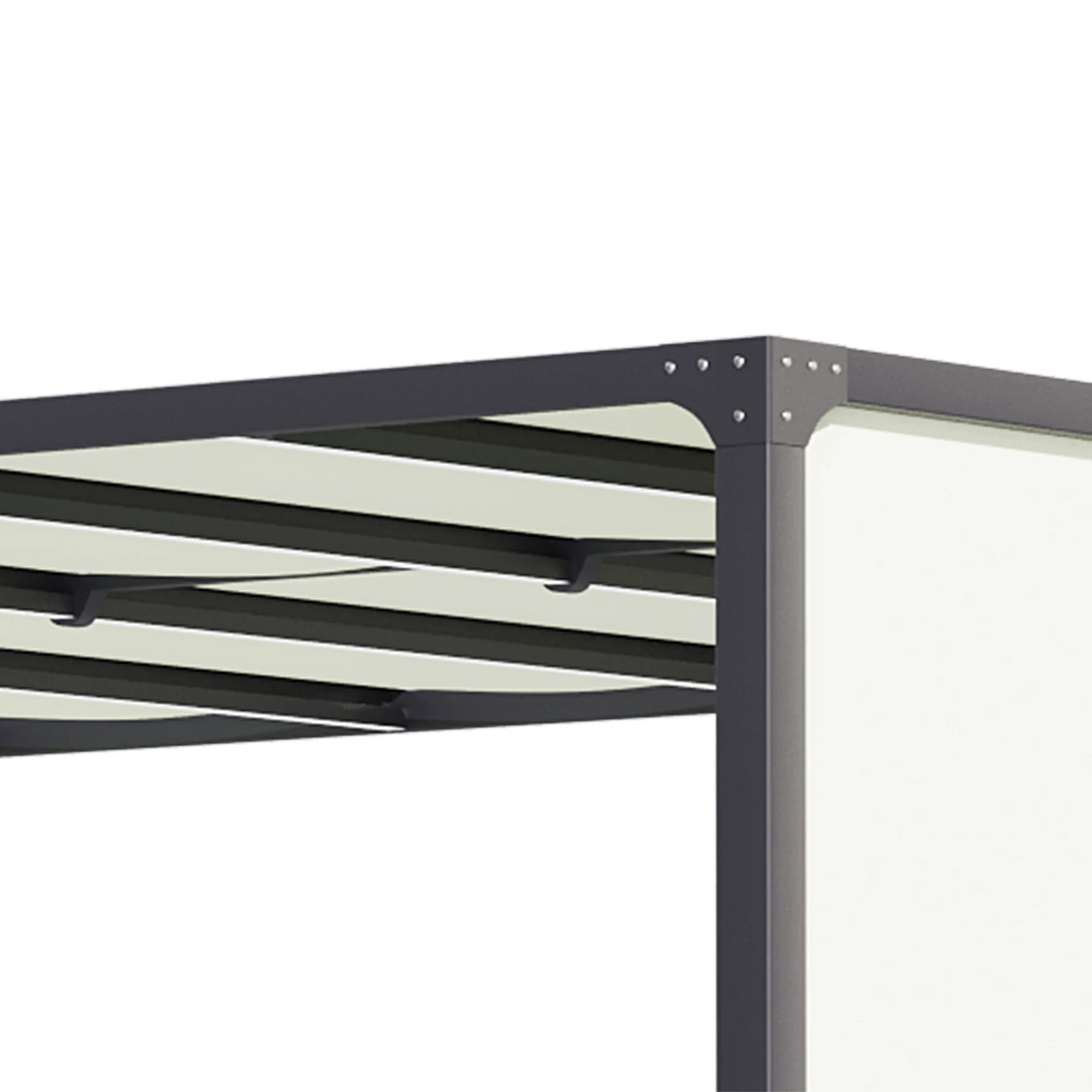 Outsunny 3 x 4m utdoor Garden Pergola with LED Lights Cream White - Image 8