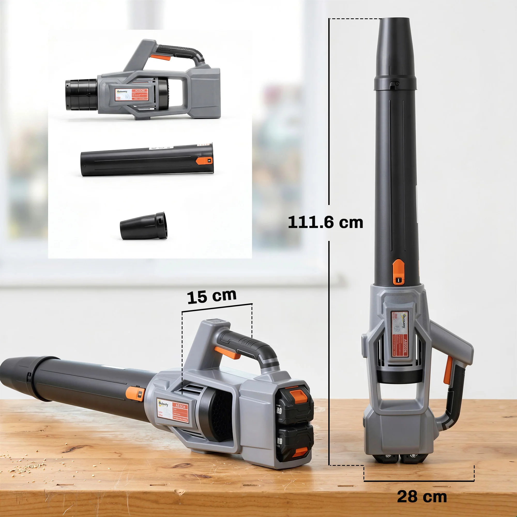 Outsunny 36V Leaf Blower Cordless With 2 X 4000mAh Batteries & Charger - Image 5
