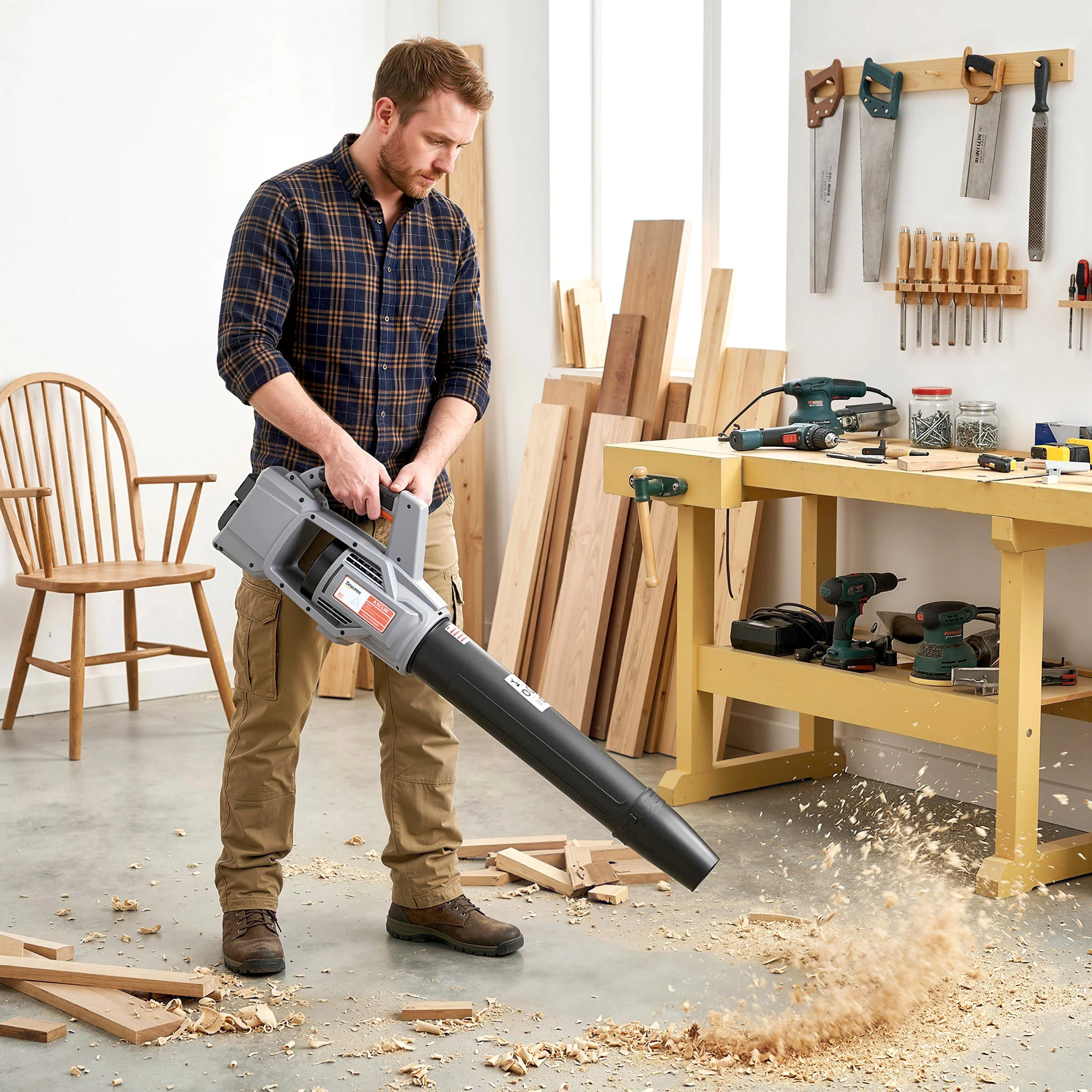 Outsunny 36V Leaf Blower Cordless With 2 X 4000mAh Batteries & Charger - Image 9