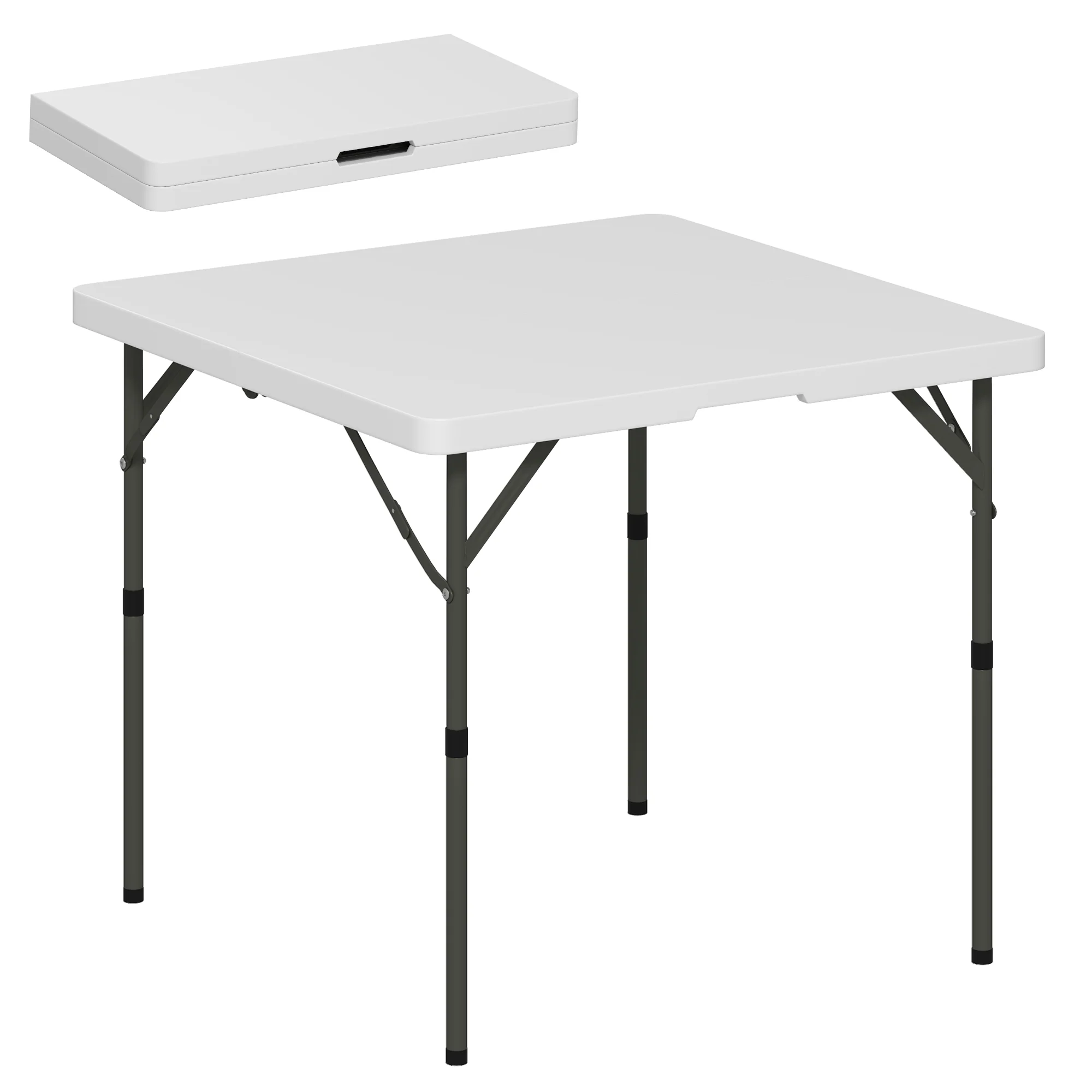 Outsunny 3ft Folding Camping Table With 2 Adjustable Height, - Image 10