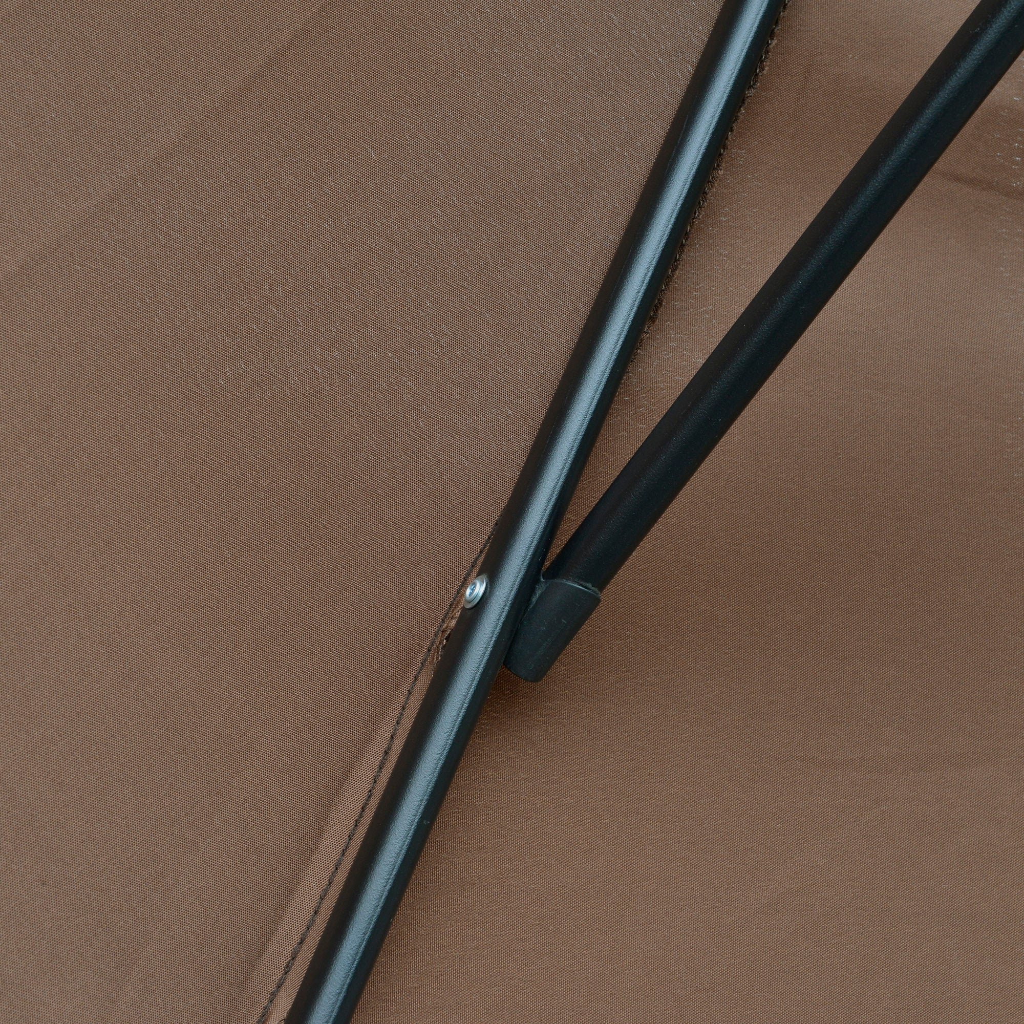 Outsunny 3m Garden Banana Parasol Cantilever Umbrella w/Crank& Base, Brown - Image 7