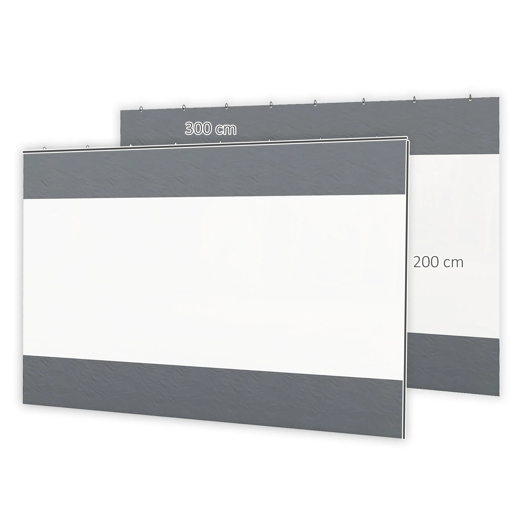 Outsunny 3x2m Side Panels With Large Window, For 3(m) Long Pergola - Image 5