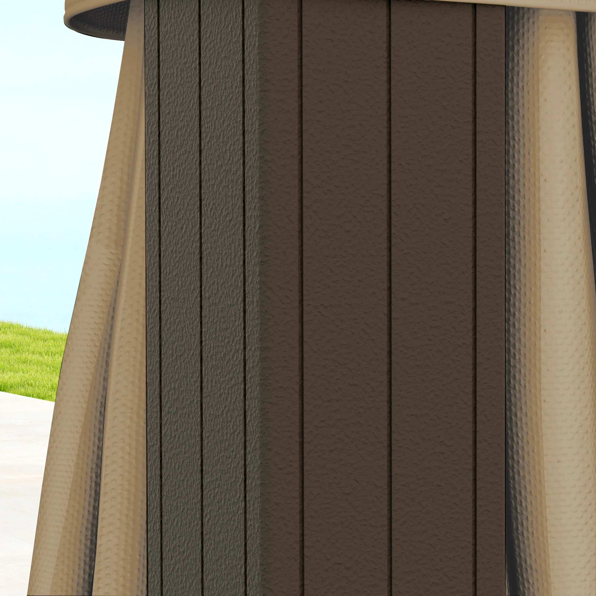 Outsunny 3x3(m) Hardtop Gazebo Outdoor Shelter with Aluminium Frame - Image 9