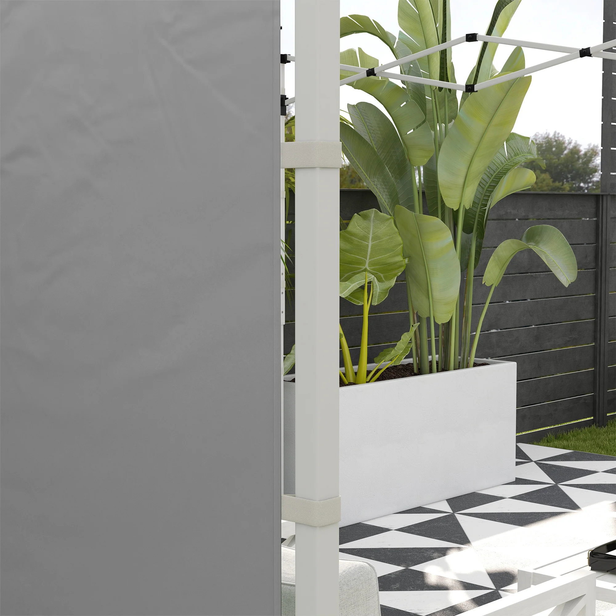 Outsunny 3x3(m) or 3x6m Pop Up Gazebo Side Panels Replacement, 2 Pack, Grey - Image 9