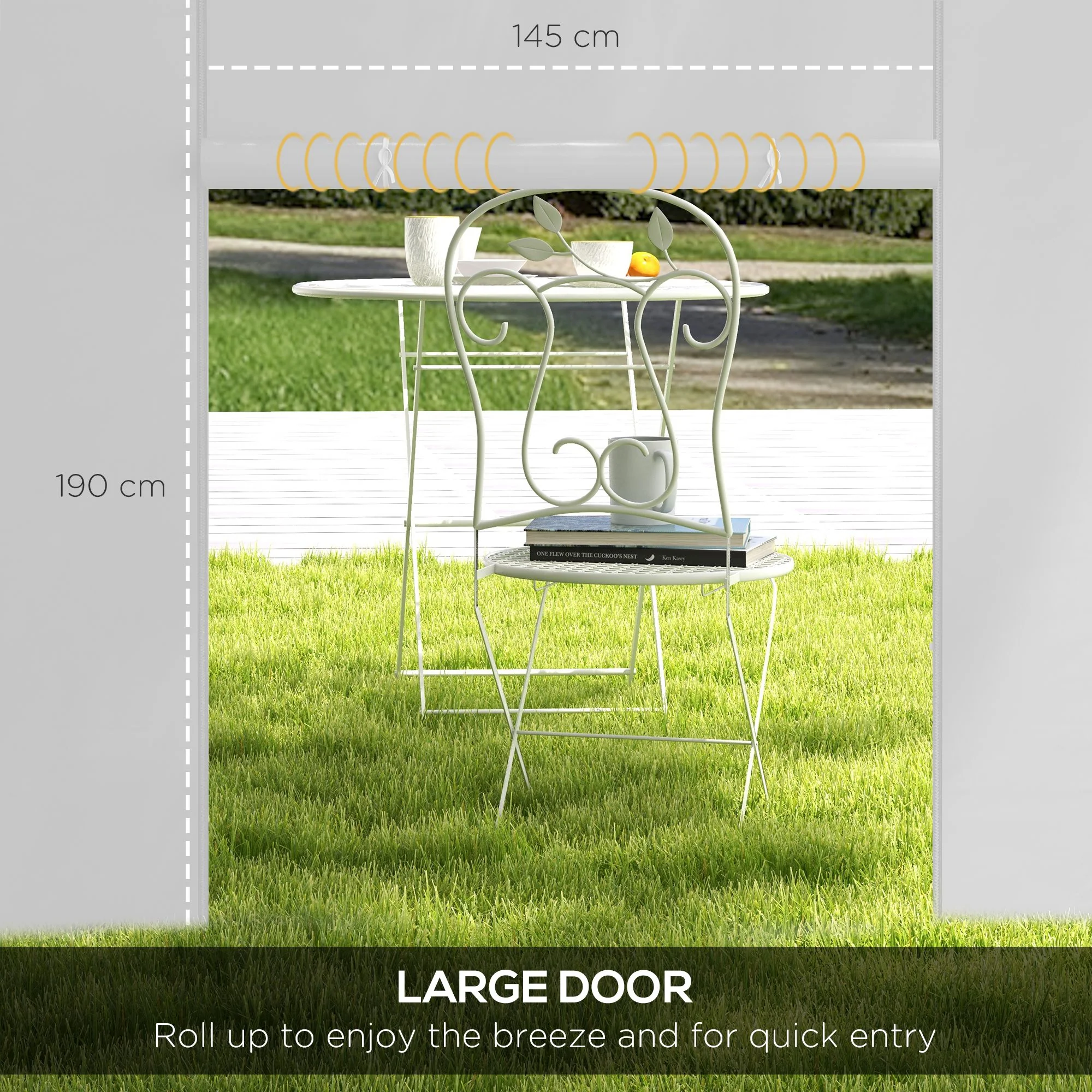 Outsunny 3x3(m) or 3x6m Pop Up Gazebo Side Panels Replacement, 2 Pack, White - Image 4