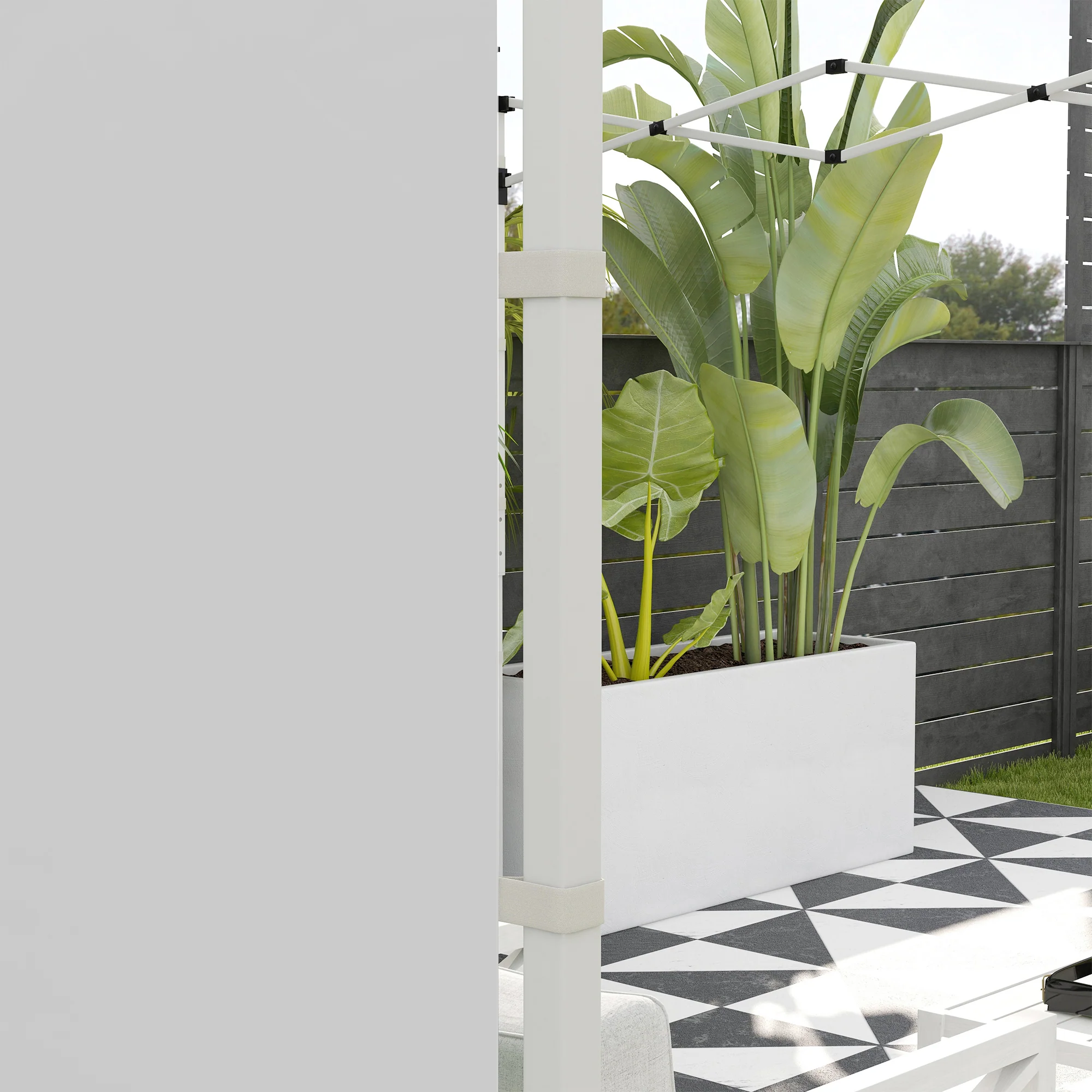 Outsunny 3x3(m) or 3x6m Pop Up Gazebo Side Panels Replacement, 2 Pack, White - Image 9