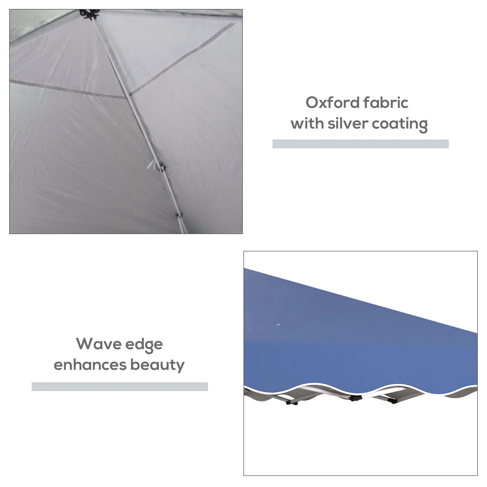 Outsunny 3x3(m) Pop Up Gazebo Marquee Tent For Garden W/ Carry Bag - Image 7
