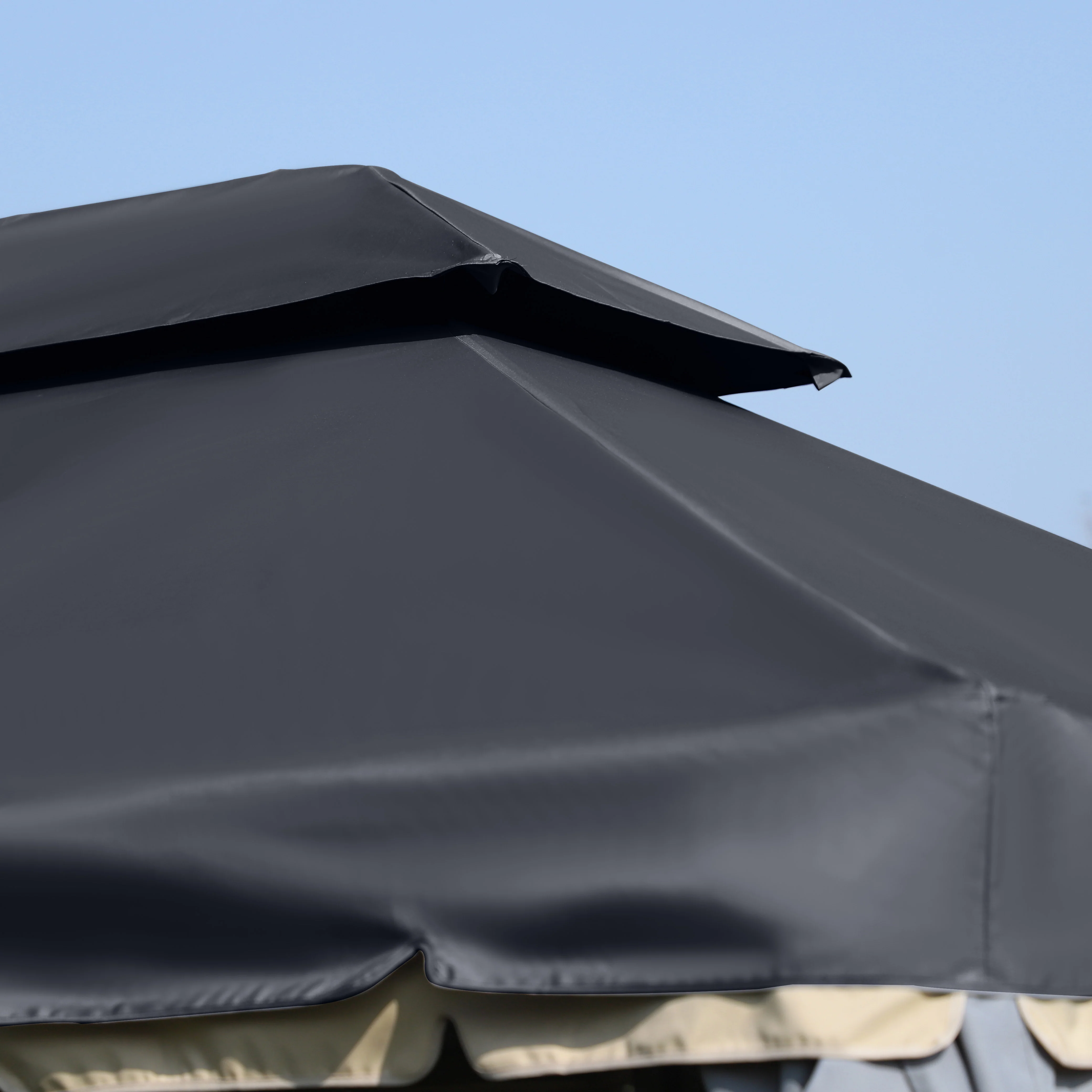 Outsunny 3x4m 2-Tier Gazebo Aluminium Garden Marquee Party Tent Black - Image 9