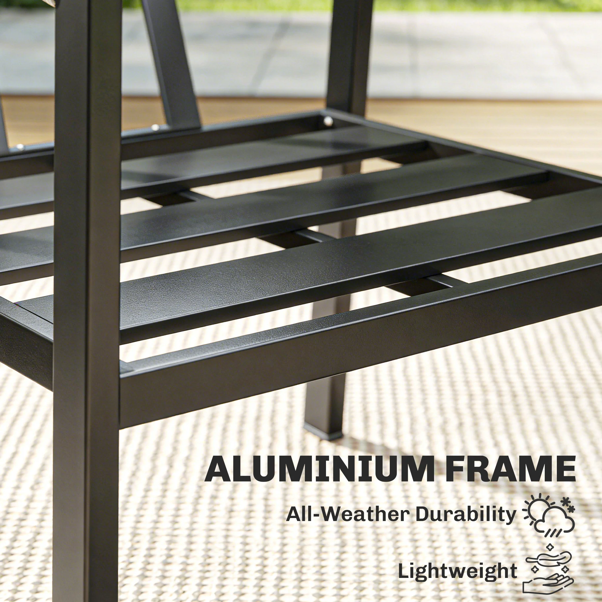 Outsunny 4 Seater Aluminium Garden Furniture Set, Outdoor Patio Furniture - Image 3