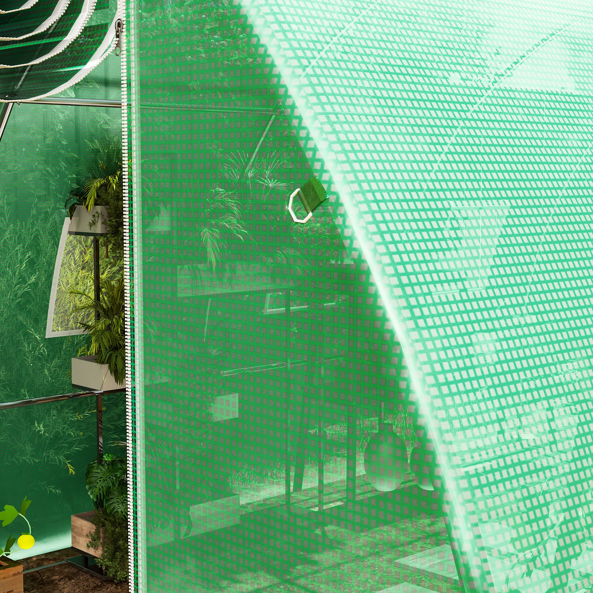 Outsunny 4 X 3 X 2m Greenhouse Replacement Cover ONLY For Tunnel Greenhouse - Image 9