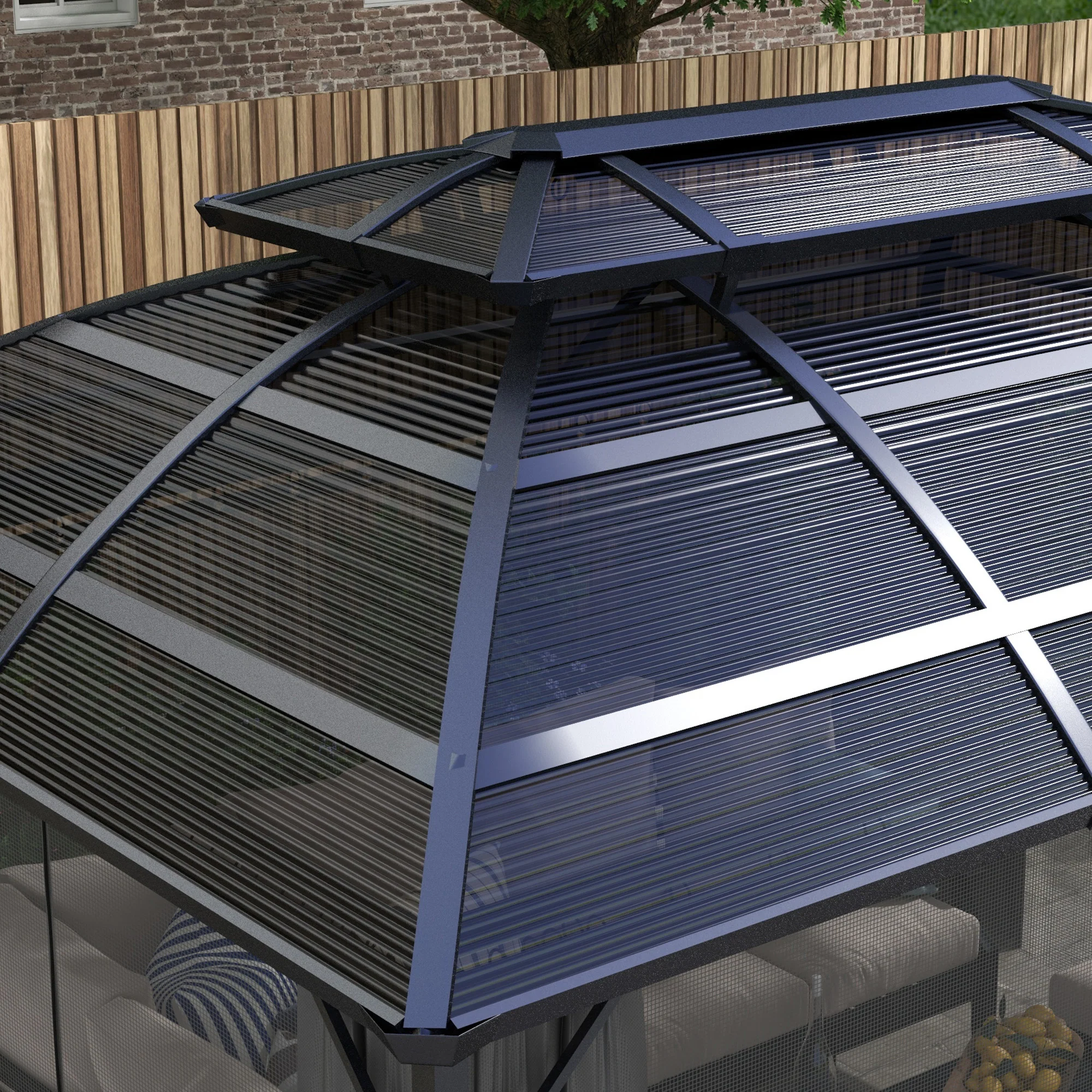 Outsunny 4 X 3(m) Polycarbonate Gazebo For Lawn, Yard, Patio, Deck - Image 7