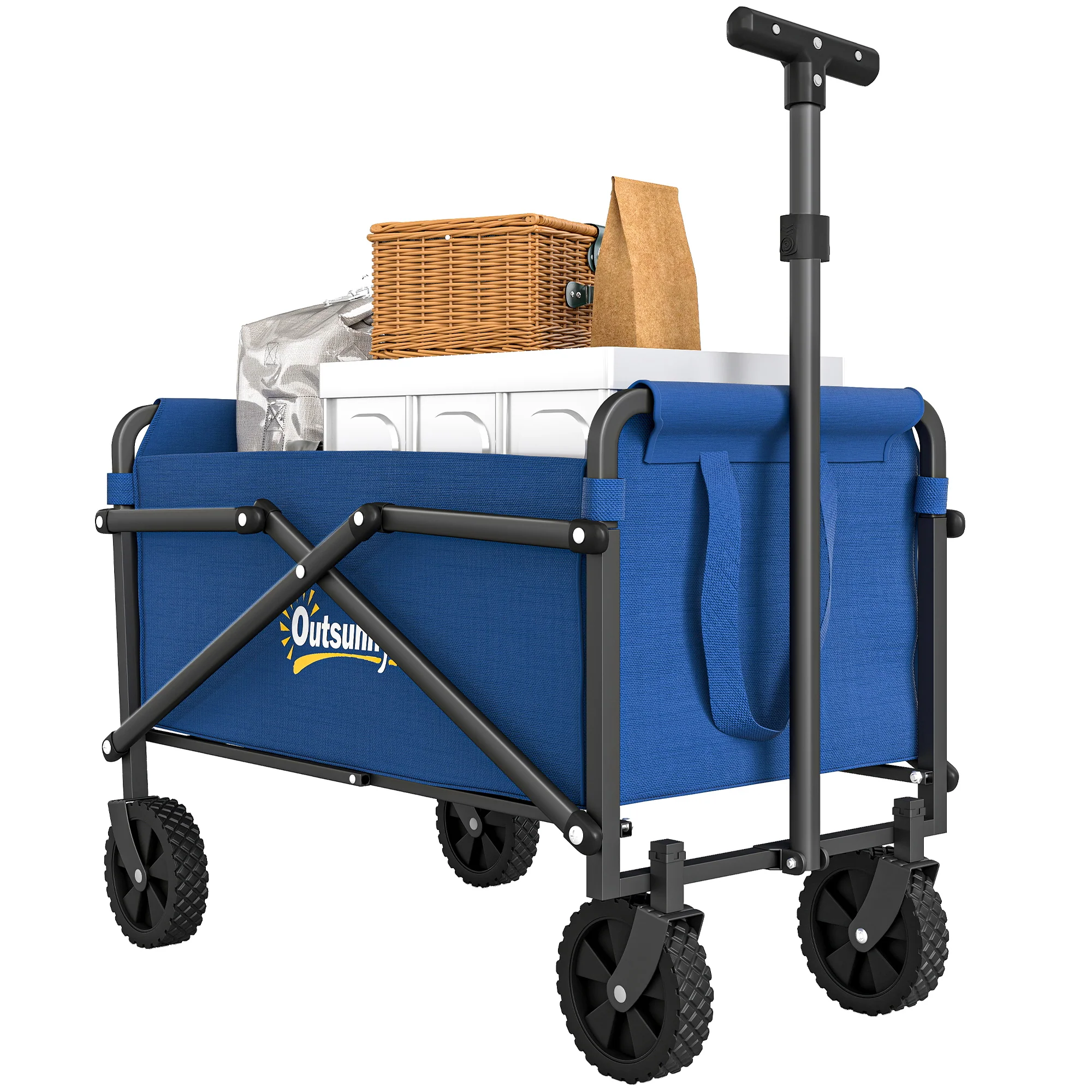 Outsunny 41L Festival Trolley, 60kg Heavy Duty Folding Trolley Cart - Image 10