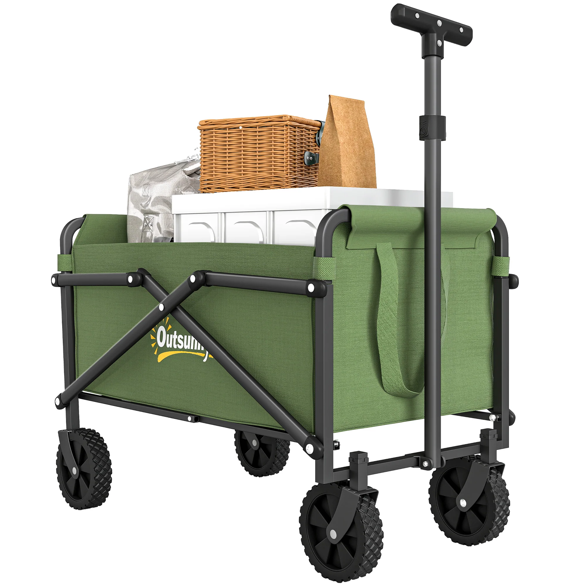 Outsunny 41L Festival Trolley, 60kg Heavy Duty Folding Trolley Cart - Image 19