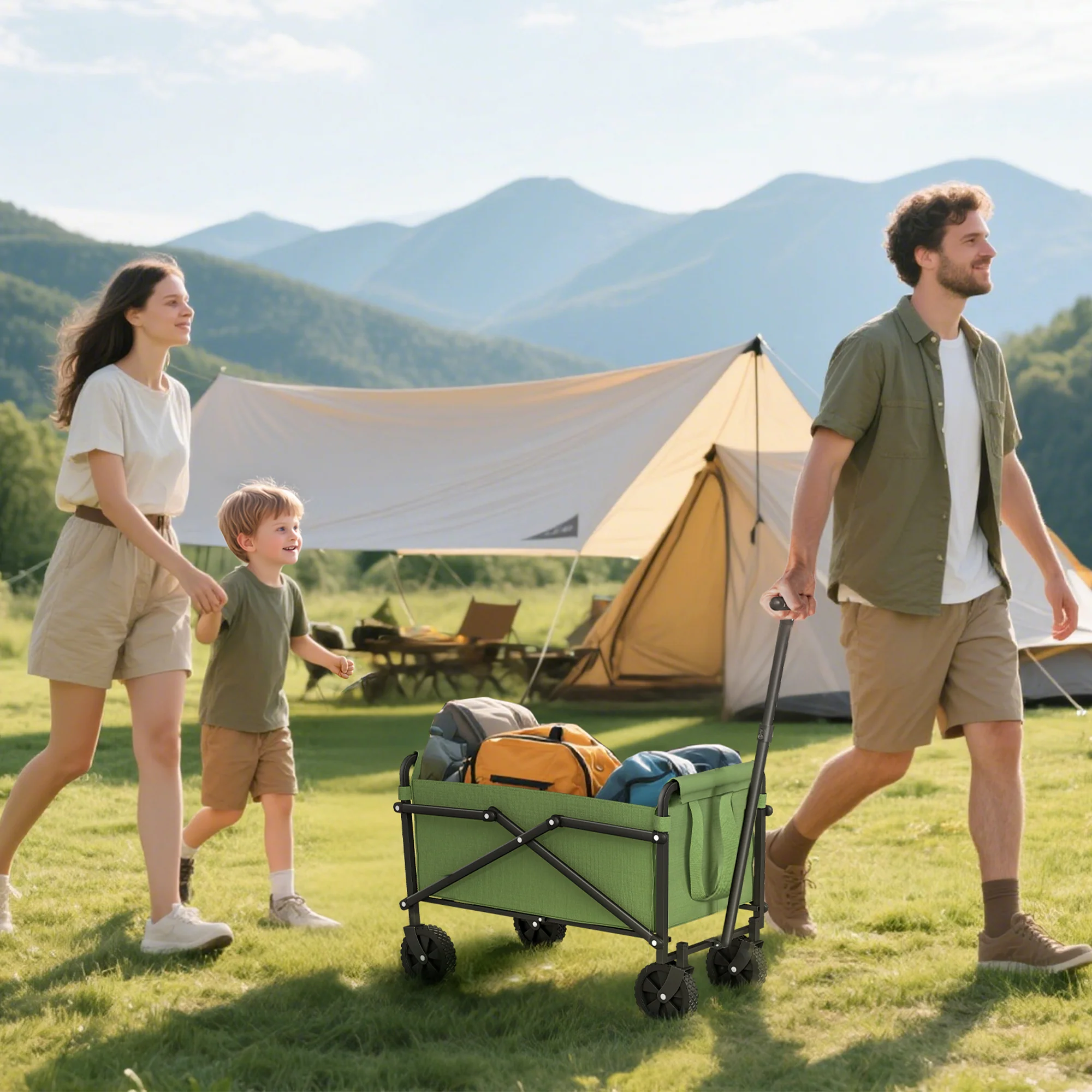 Outsunny 41L Festival Trolley, 60kg Heavy Duty Folding Trolley Cart - Image 20