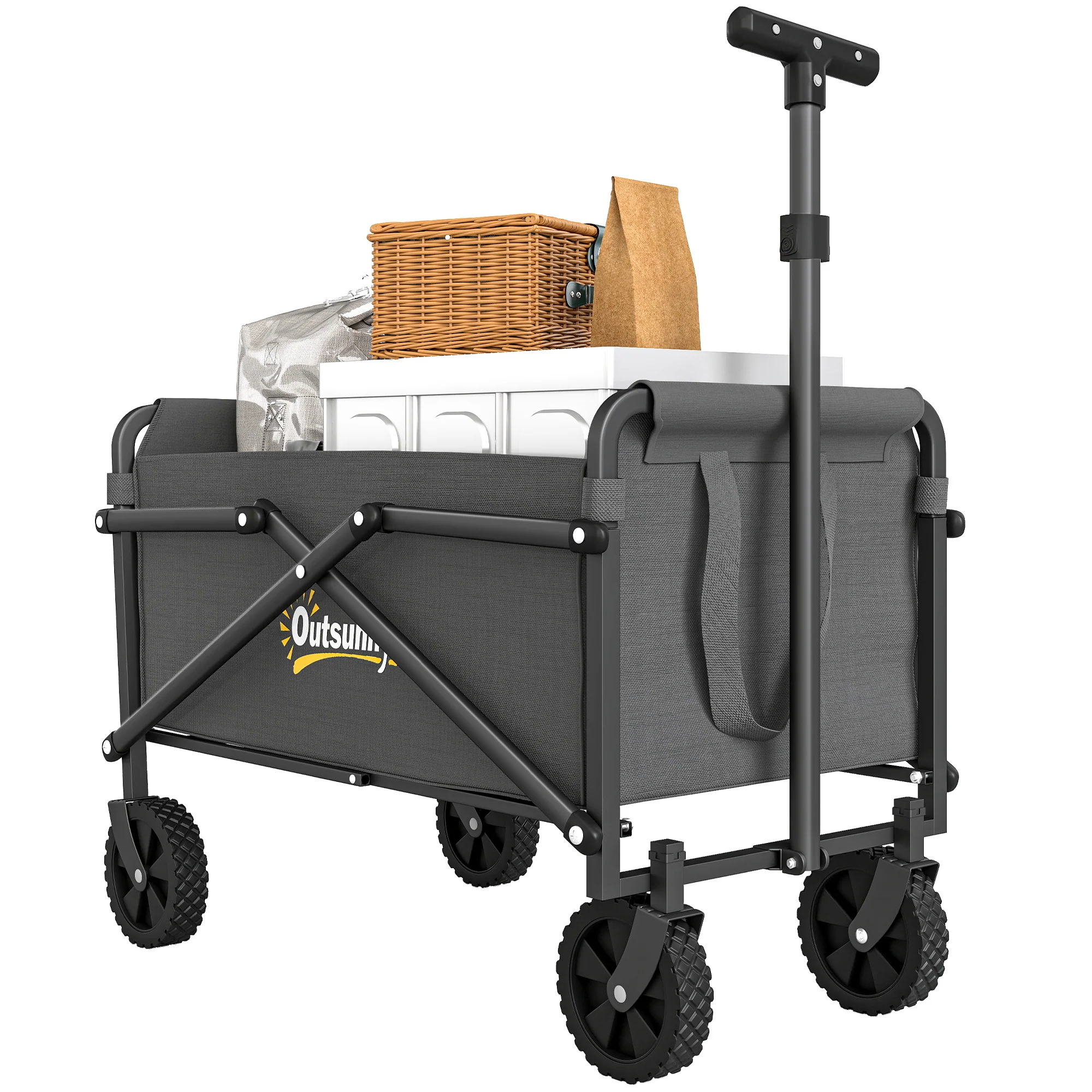 Outsunny 41L Festival Trolley, 60kg Heavy Duty Folding Trolley Cart - Image 28