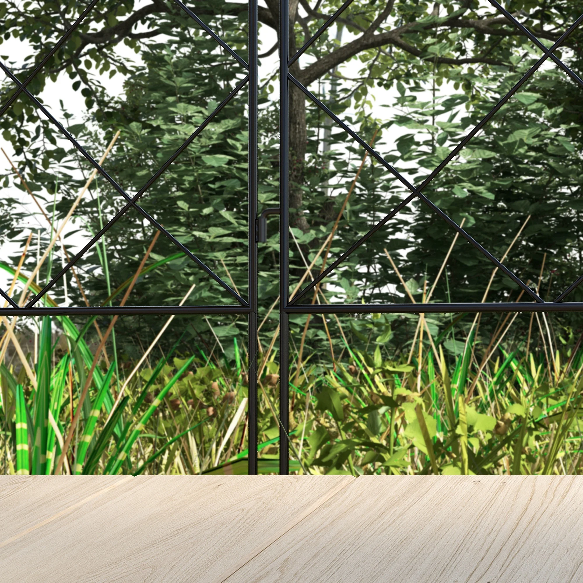 Outsunny 4PCs Decorative Garden Fencing 43in x 11.4ft Steel Border Edging Swirls - Image 9