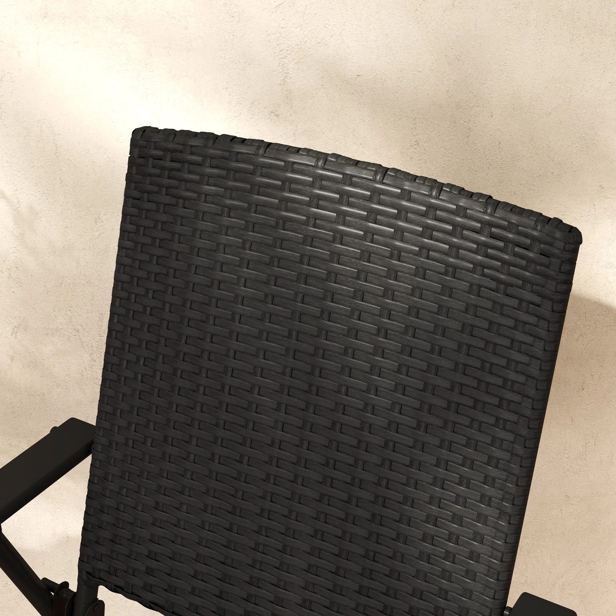 Outsunny 4pcs Rattan Chair Foldable Garden Furniture w/ Armrest - Image 17