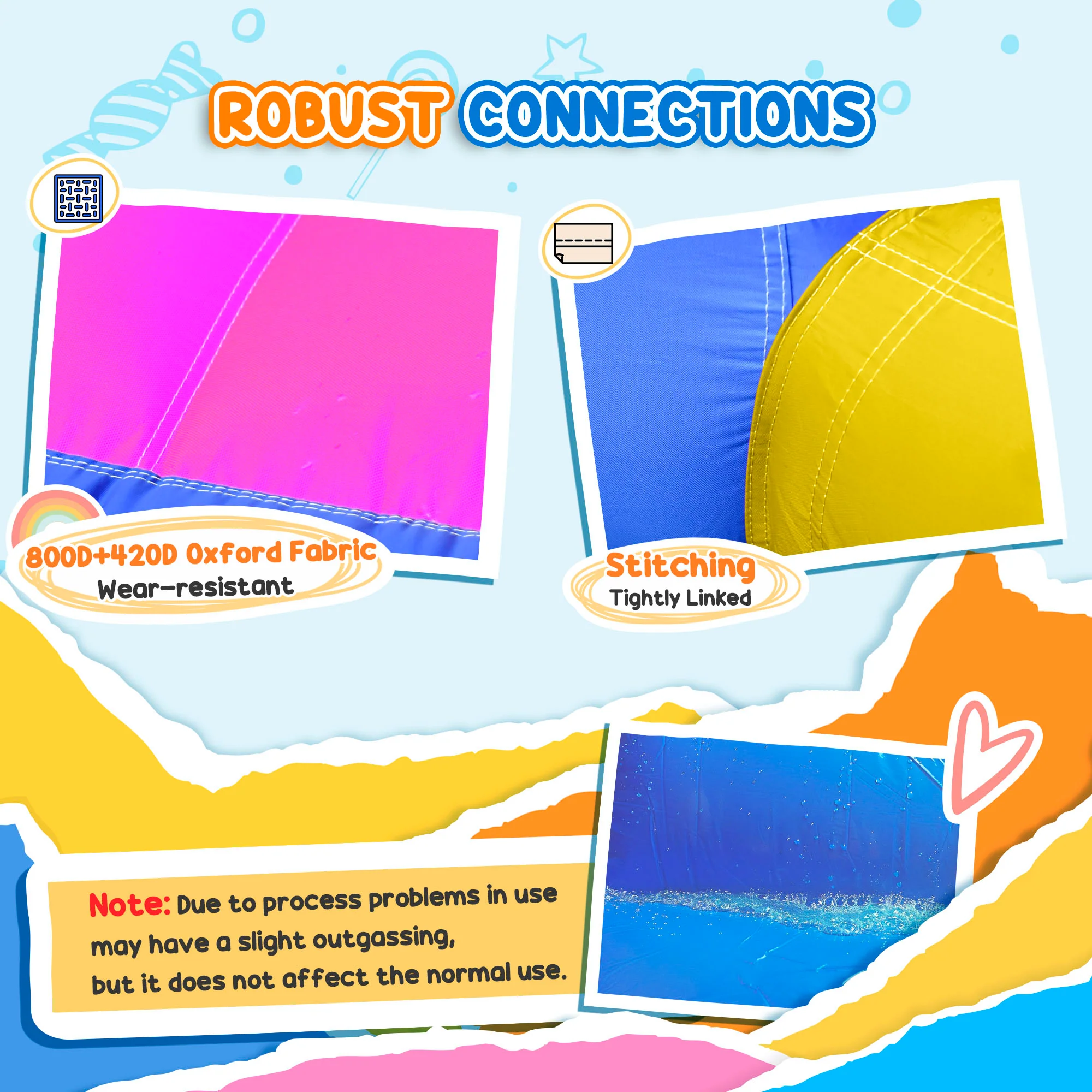 Outsunny 5 in 1 Bouncy Castle for Children with Blower, for Ages 3-8 Years - Image 6