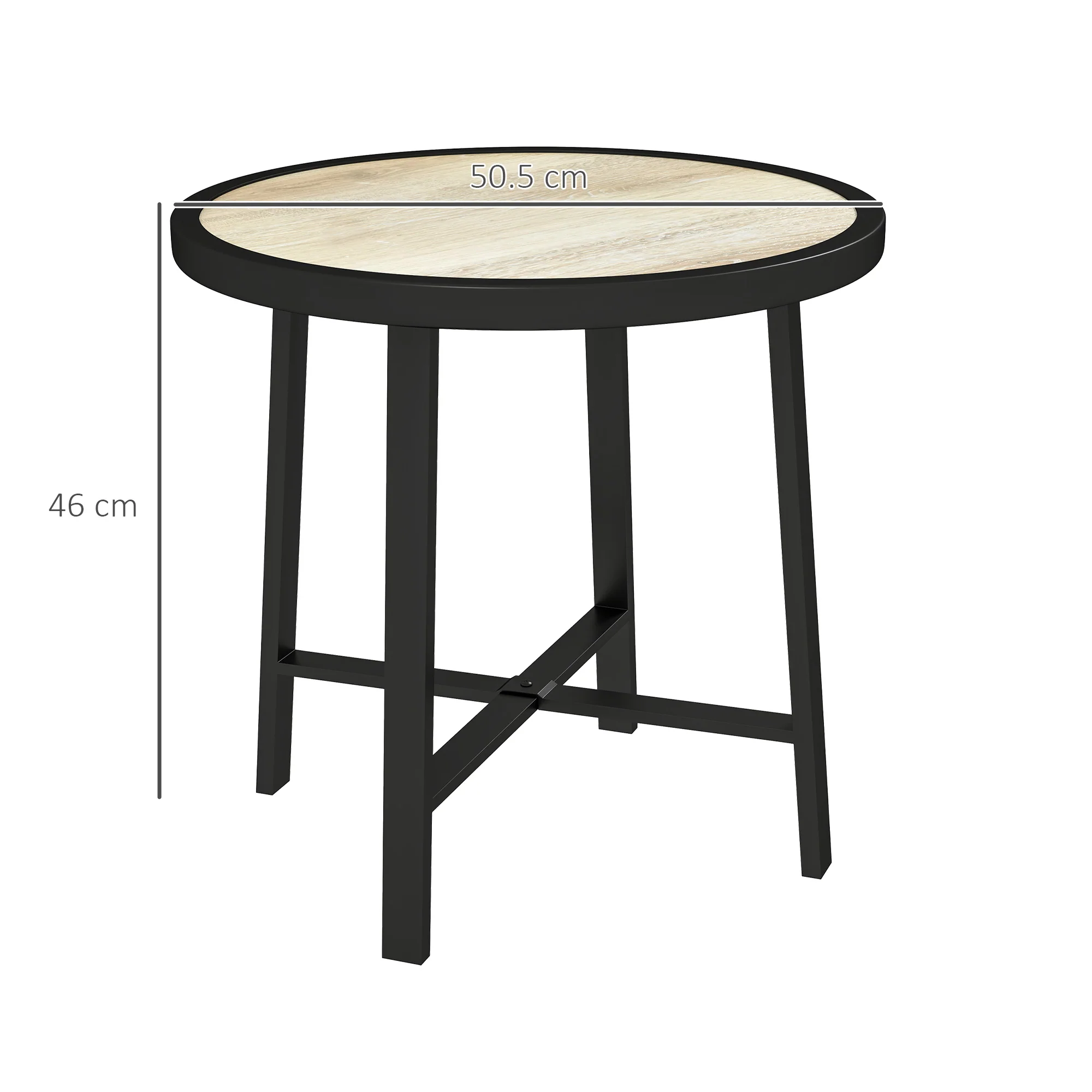 Outsunny 50.5cm Round Garden Table with SPC Tabletop - Image 14