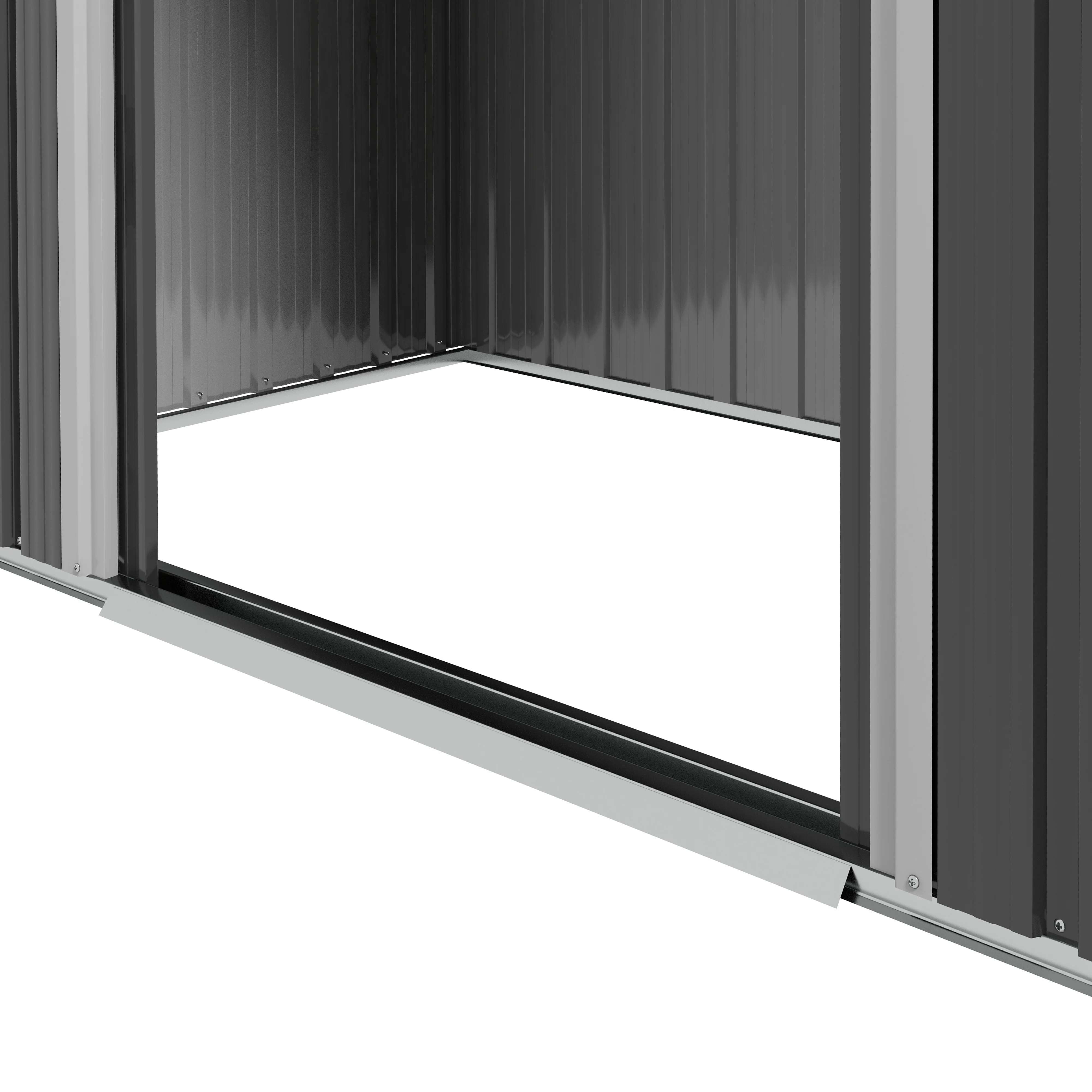 Outsunny 6.5x3.5ft Metal Garden Shed For Garden And Outdoor Storage, Dark Grey - Image 8